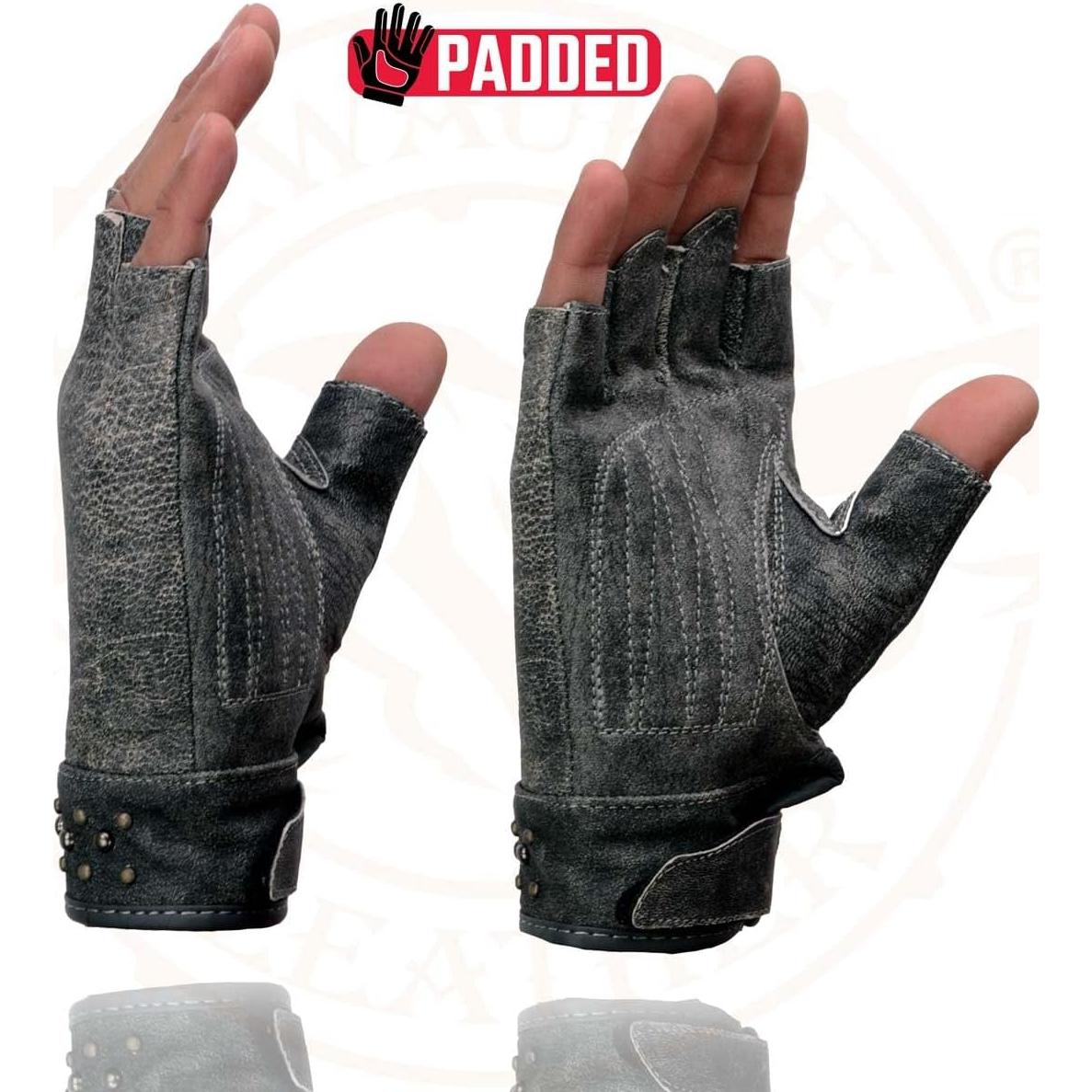 Guantes de moto Milwaukee Leather MG7761 sin dedos - Grande