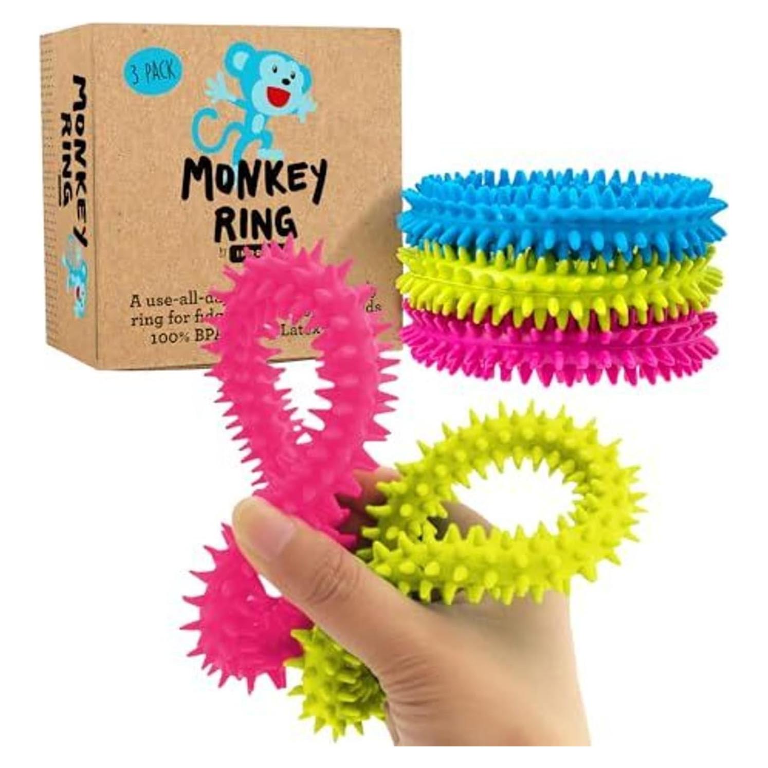 Anillos Sensoriales Espinosos IMPRESA - Paquete de 3 - 5.08 cm Interior