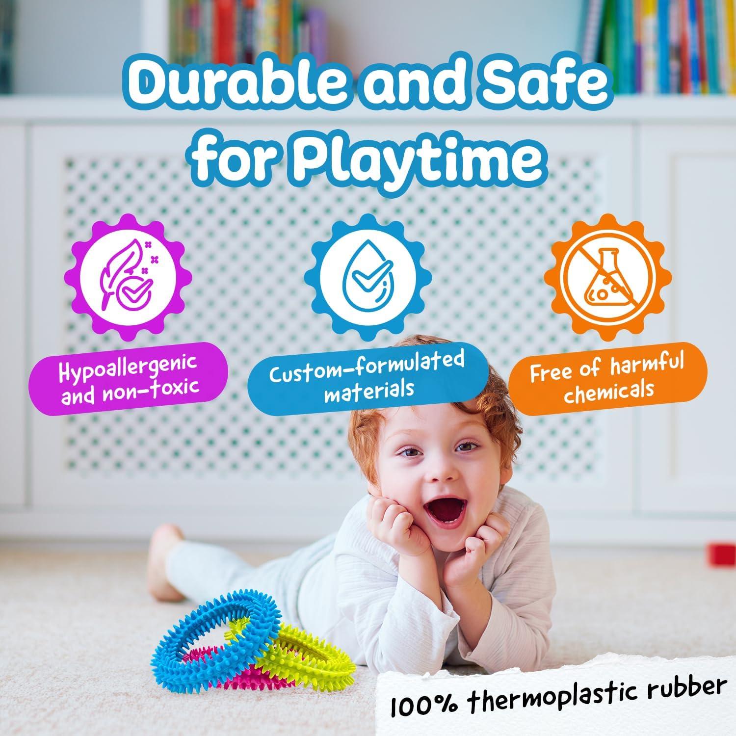 Anillos Sensoriales Espinosos IMPRESA - Paquete de 3 - 5.08 cm Interior