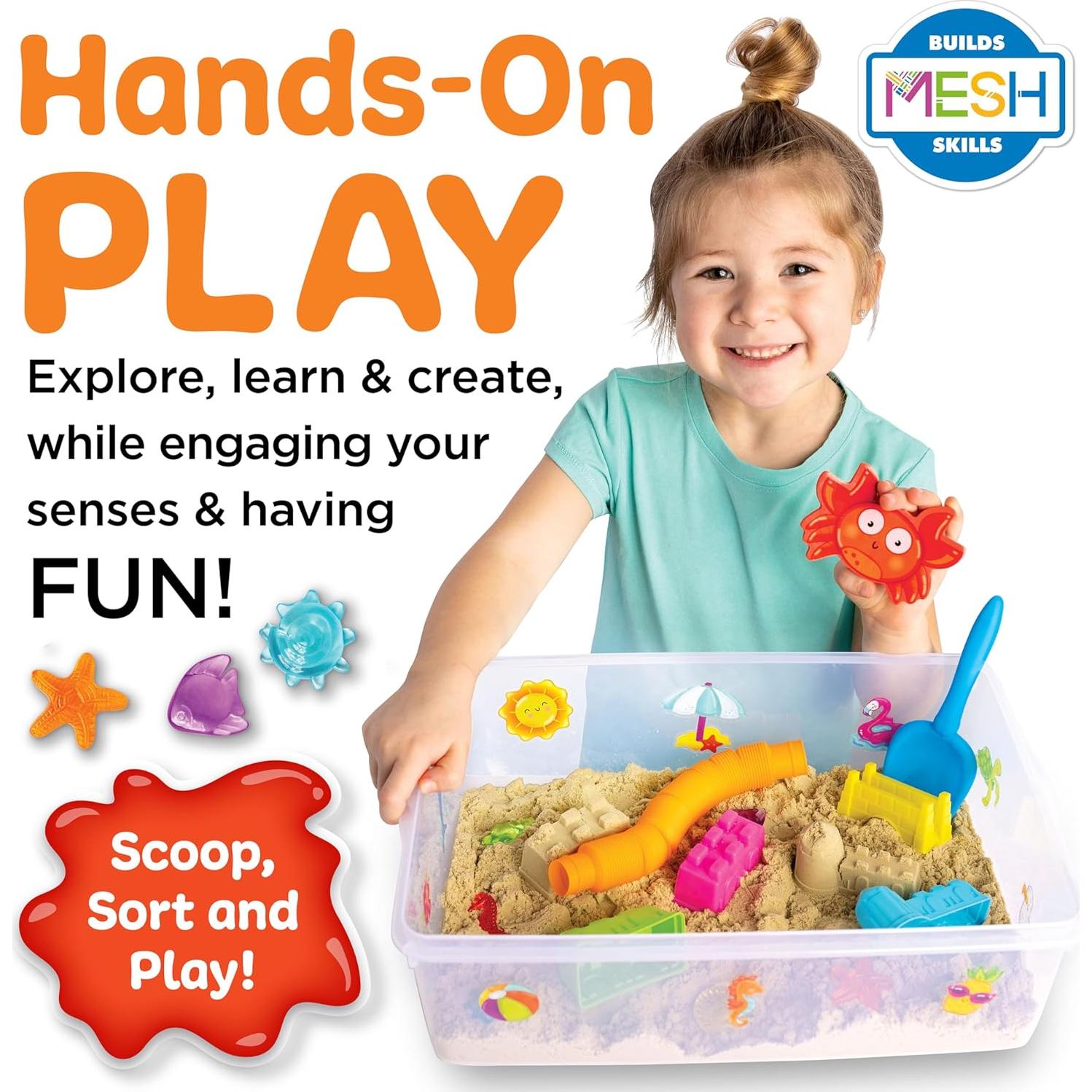 Caja Sensorial Playa Creatividad para Niños - 1.13 kg Arena