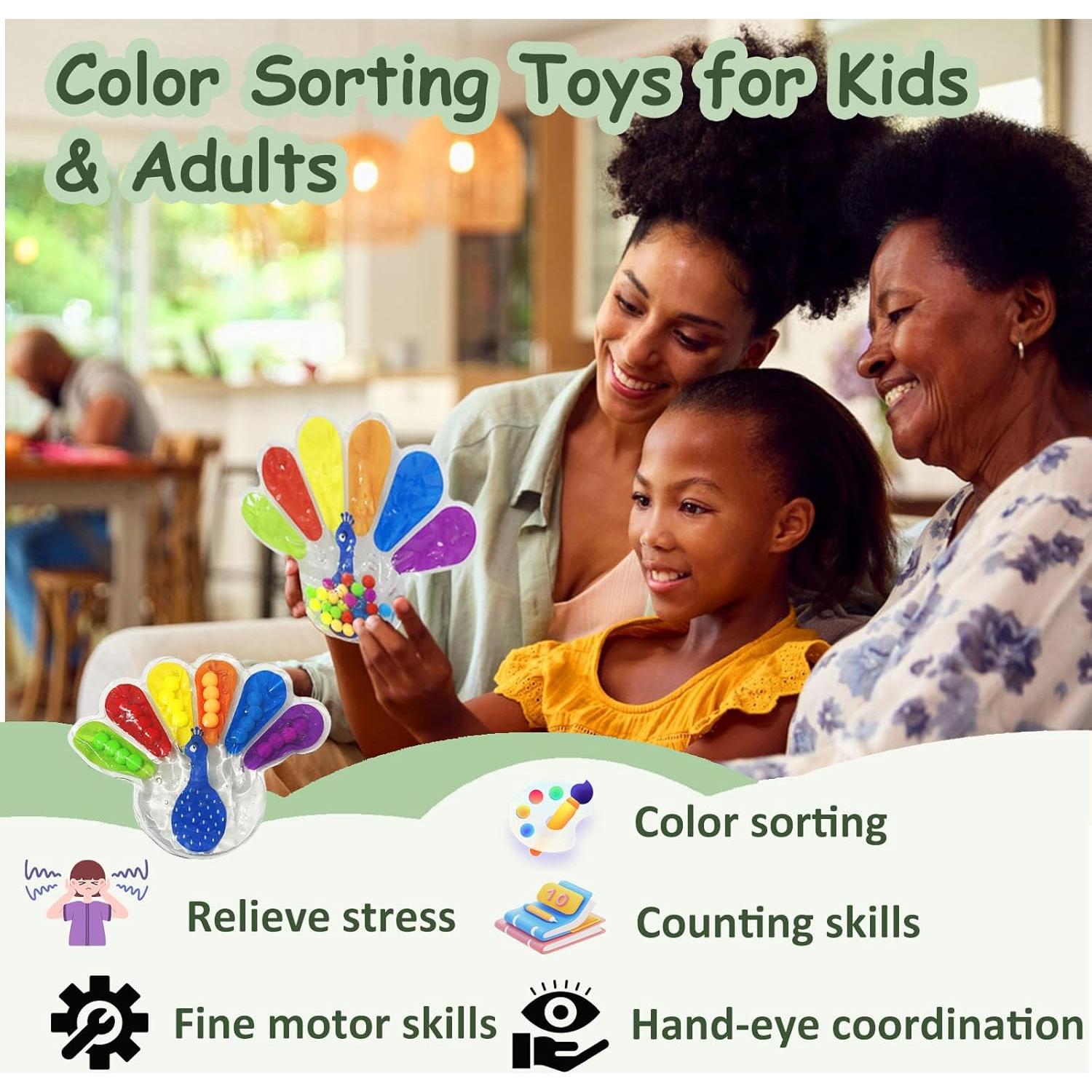 Juguete Sensorial de Clasificación de Colores GYsomer 12x17cm