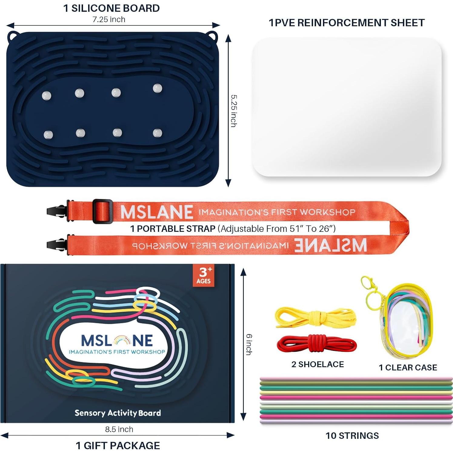 Tablero de Actividad Sensorial MSLANE Azul Marino - Juguete Antiestrés