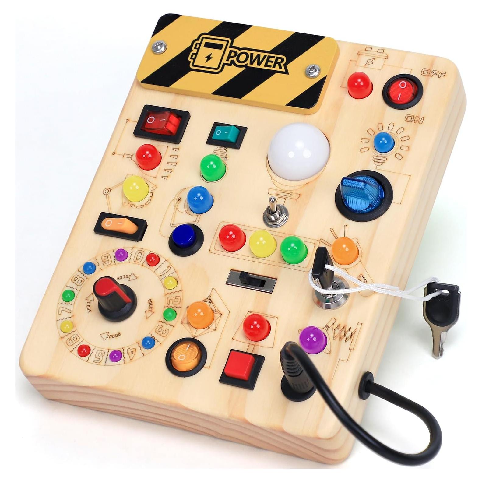 Tablero Ocupado HarVow con LED para Niños 1-3 Años