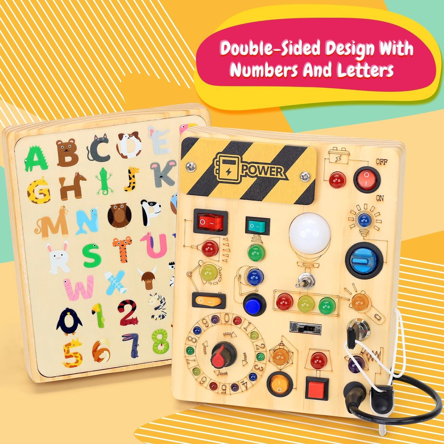 Tablero Ocupado HarVow con LED para Niños 1-3 Años