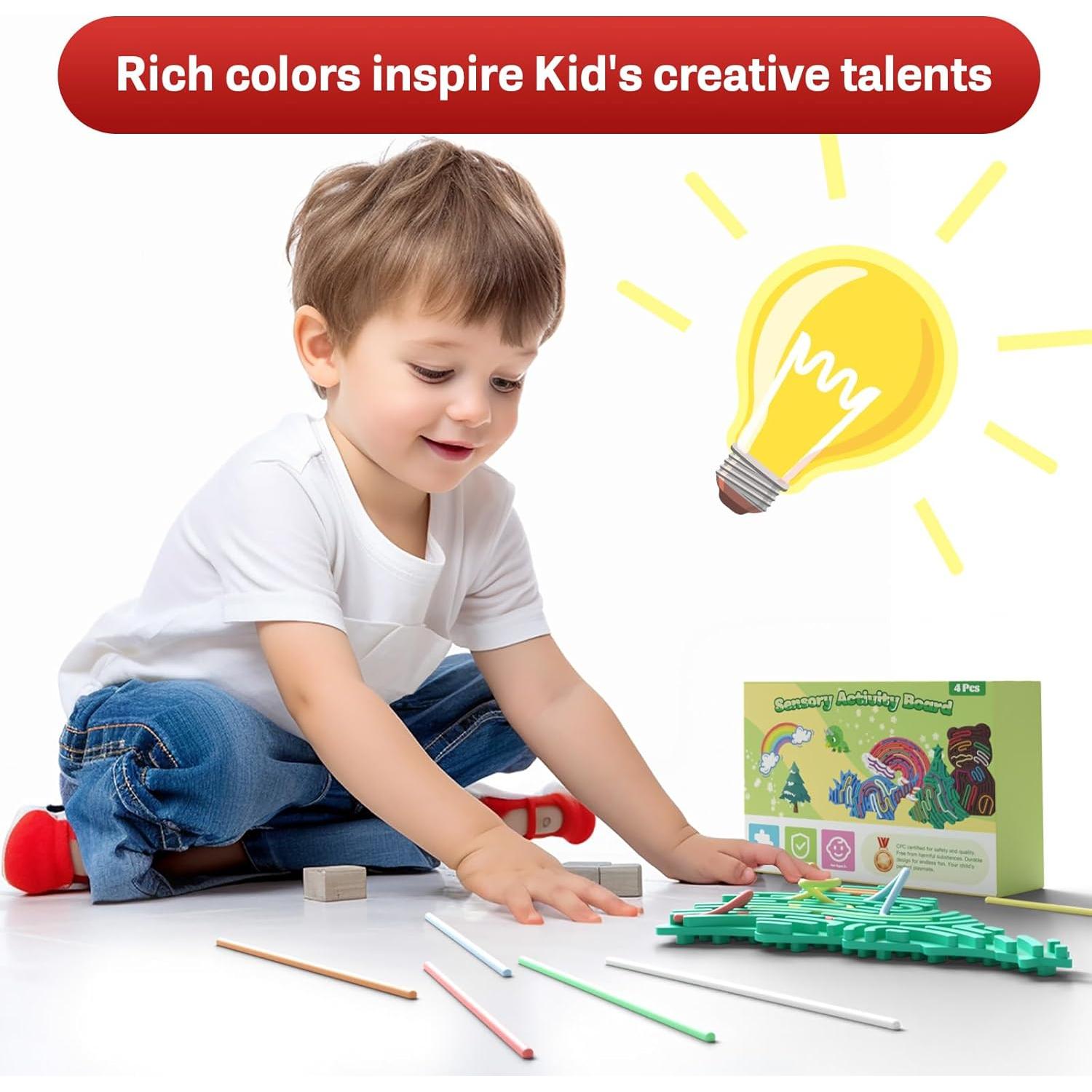 Tablero Sensorial KVRG 4 Piezas para Niños 3+ Años