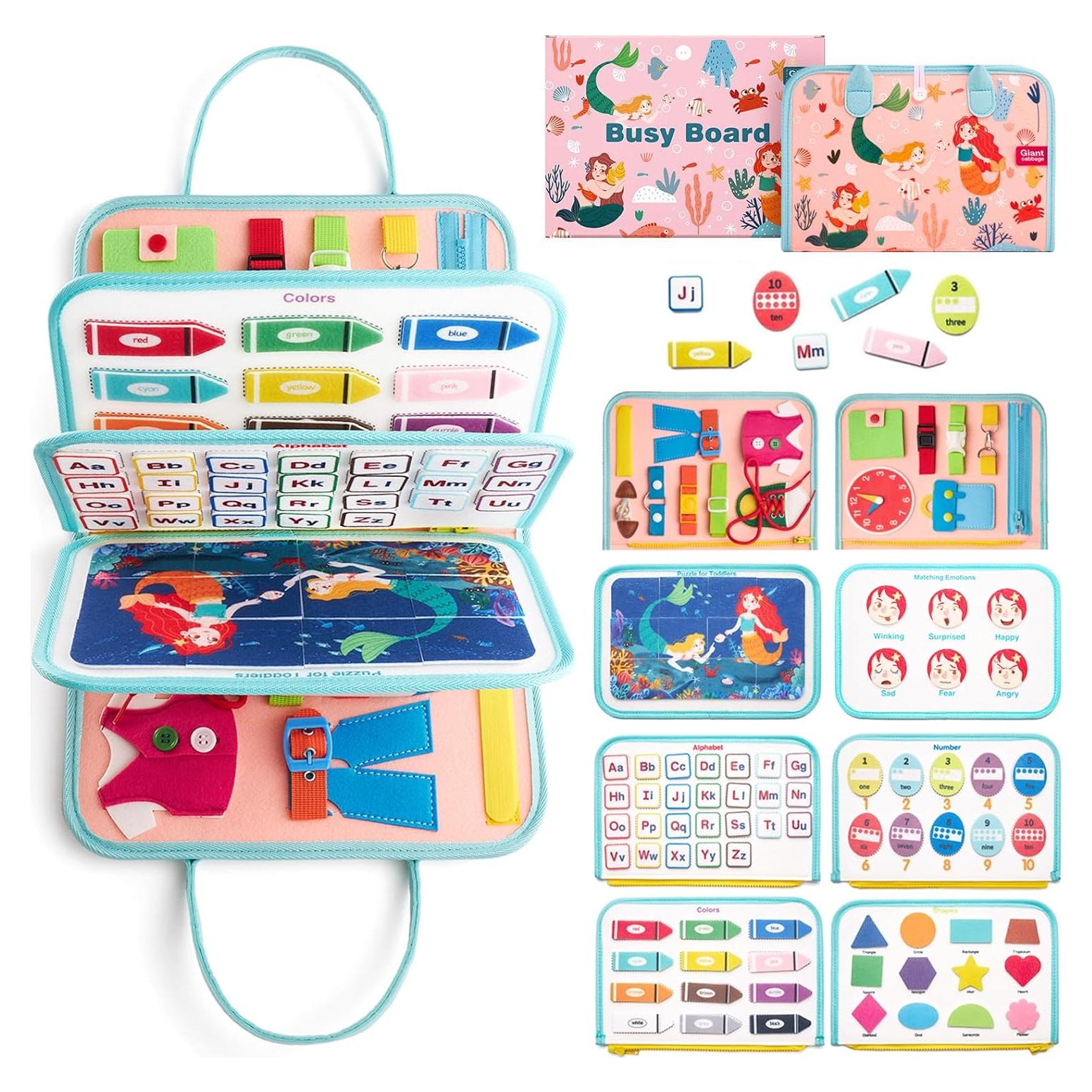 Tablero Ocupado Montessori Sirena 28.4x19 cm para Niños 1-4 Años