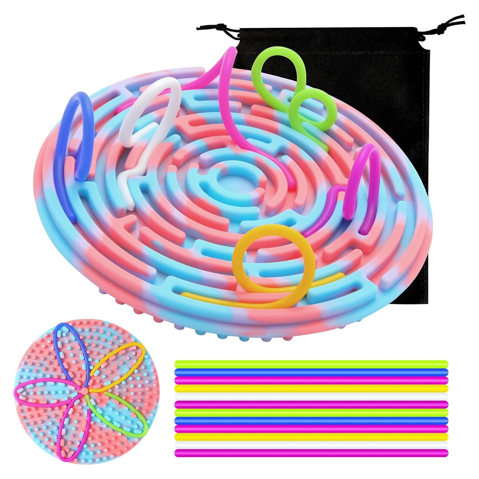 Tablero de Actividad Sensorial Silicona Dongguan 22x19.8cm Rosa Azul