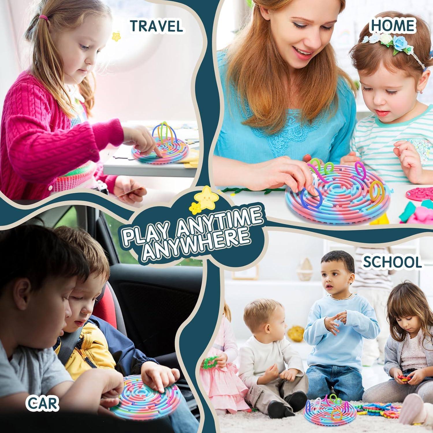 Tablero de Actividad Sensorial Silicona Dongguan 22x19.8cm Rosa Azul