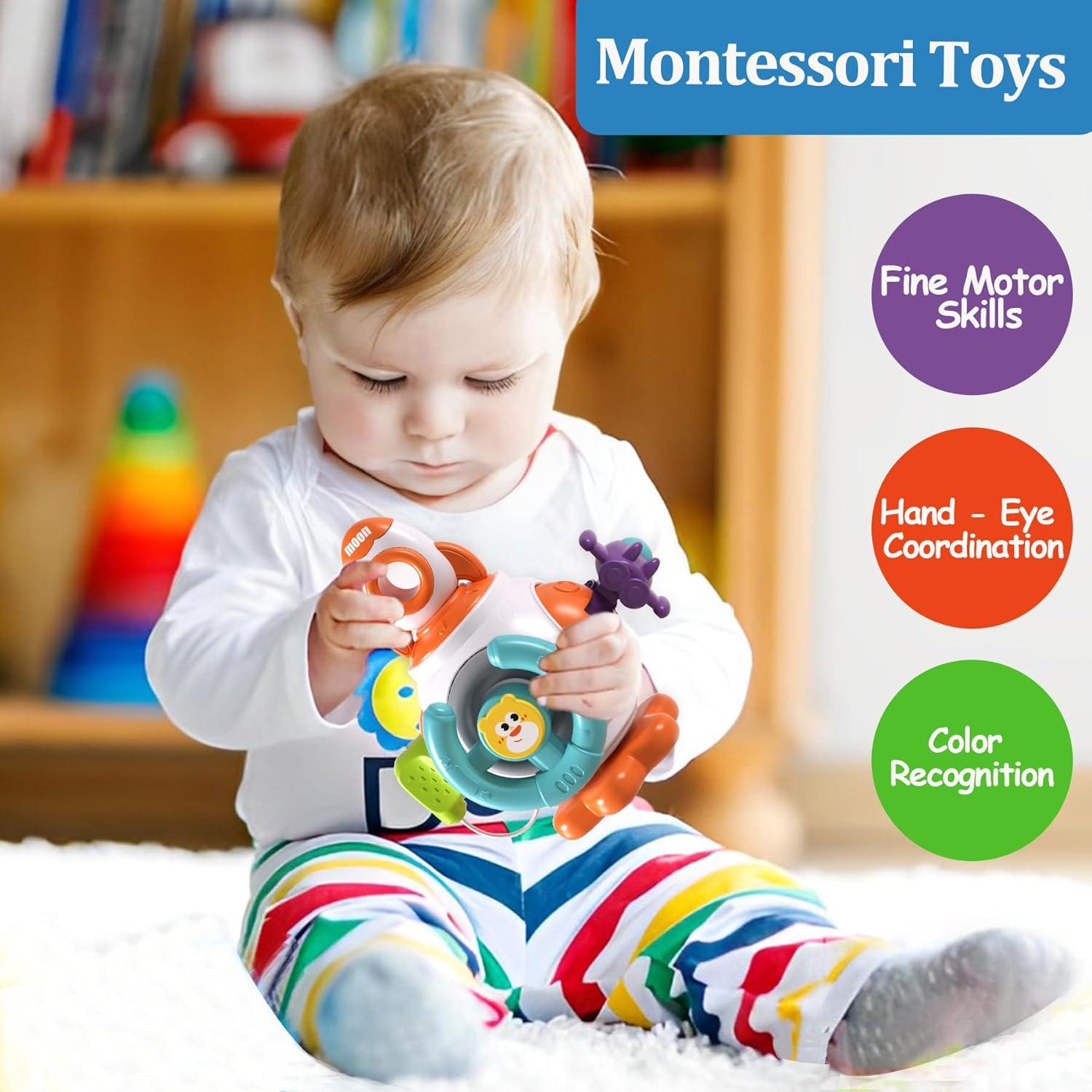 Juguete Ocupado Montessori para Bebés 6-36 Meses - Cubo Sensorial