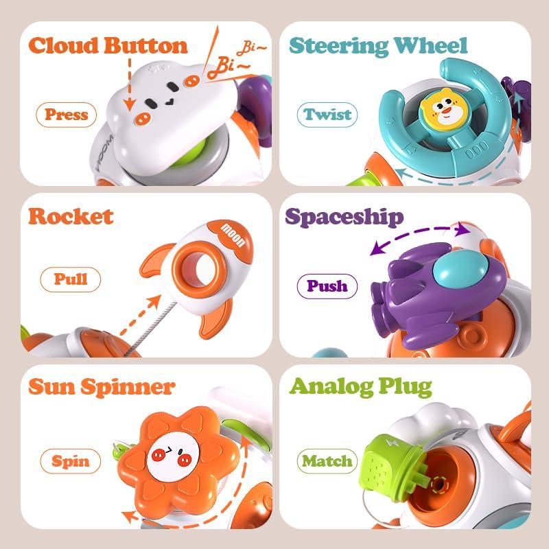 Juguete Ocupado Montessori para Bebés 6-36 Meses - Cubo Sensorial