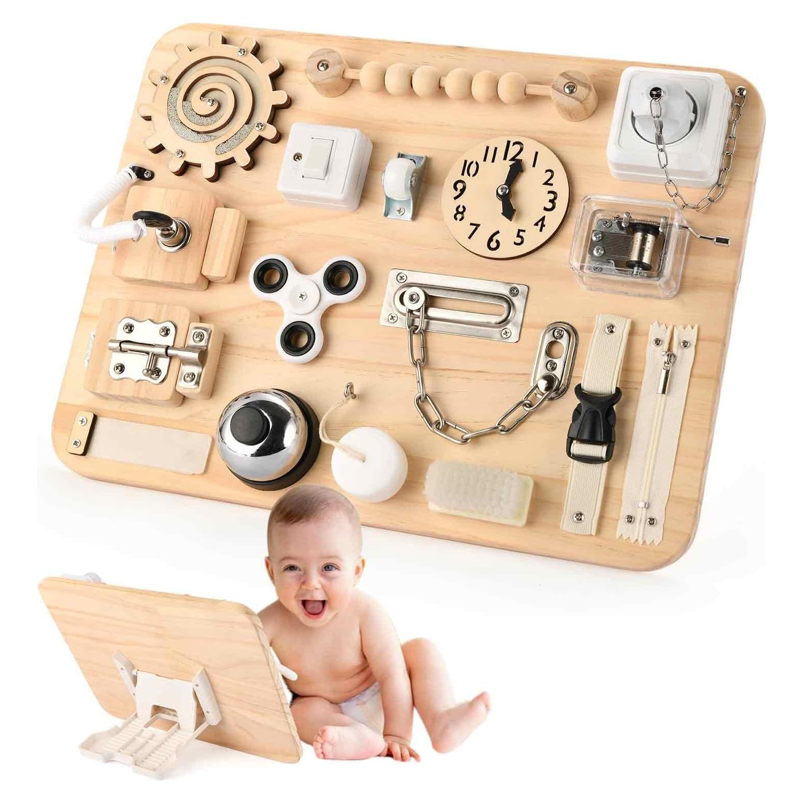 Tablero Ocupado Montessori Potatomato Grande 18 en 1 para Niños