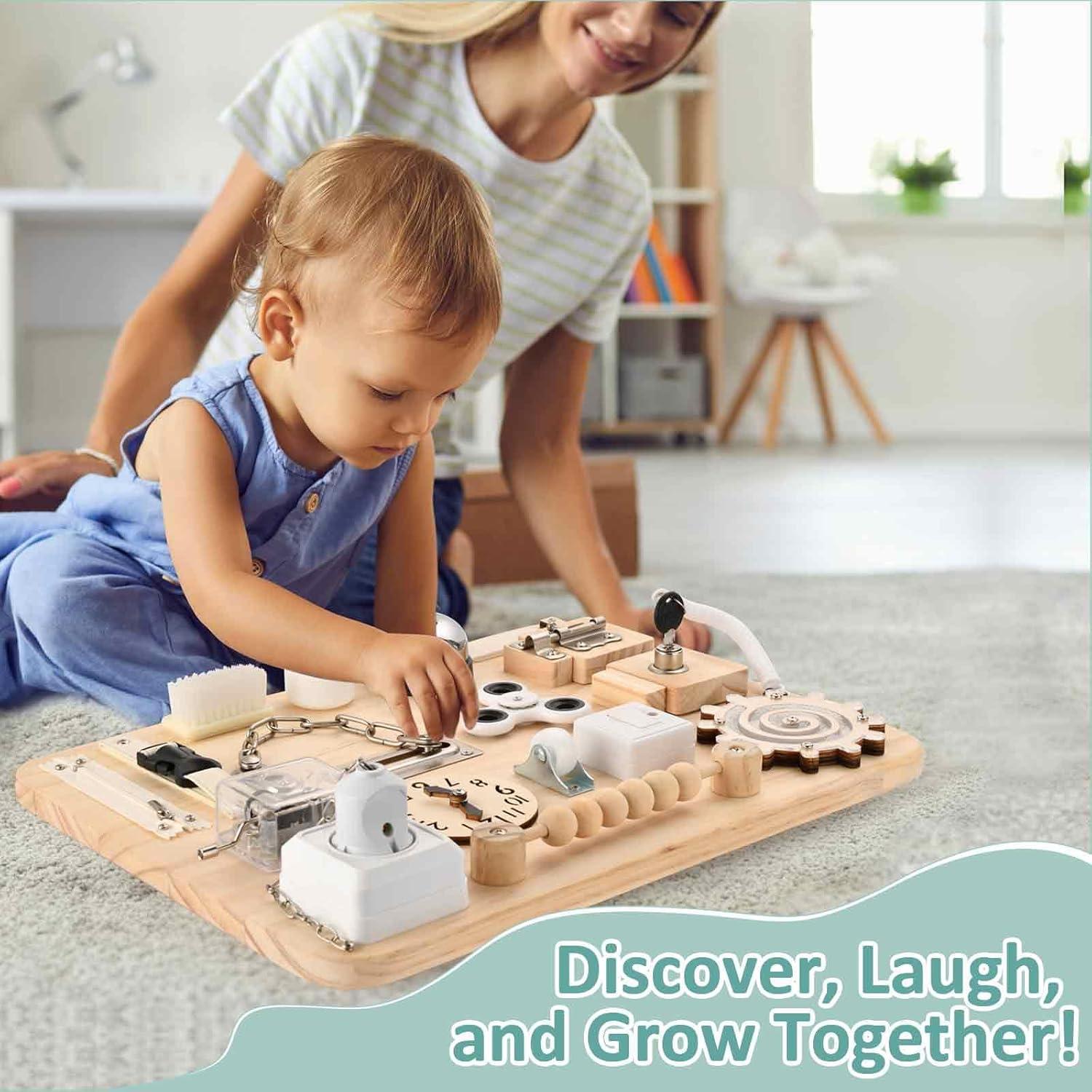 Tablero Ocupado Montessori Potatomato Grande 18 en 1 para Niños