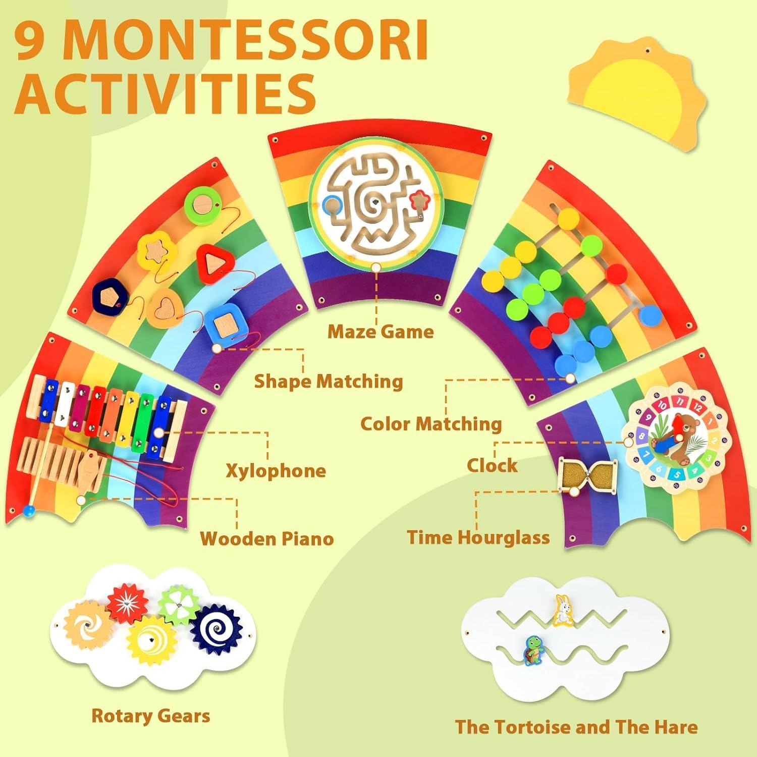 Panel de Actividad de Madera Justforjoyful 150cm Montessori