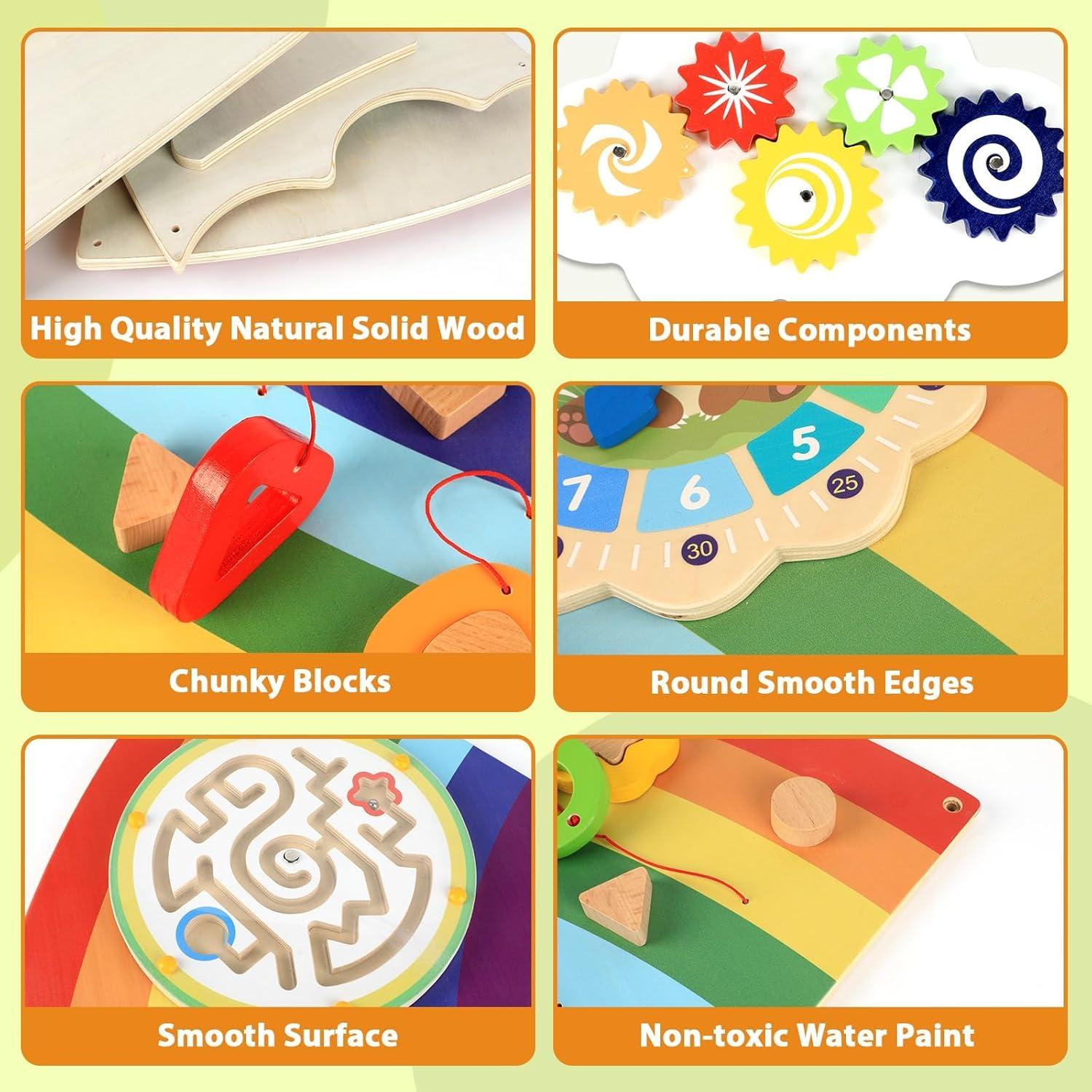 Panel de Actividad de Madera Justforjoyful 150cm Montessori