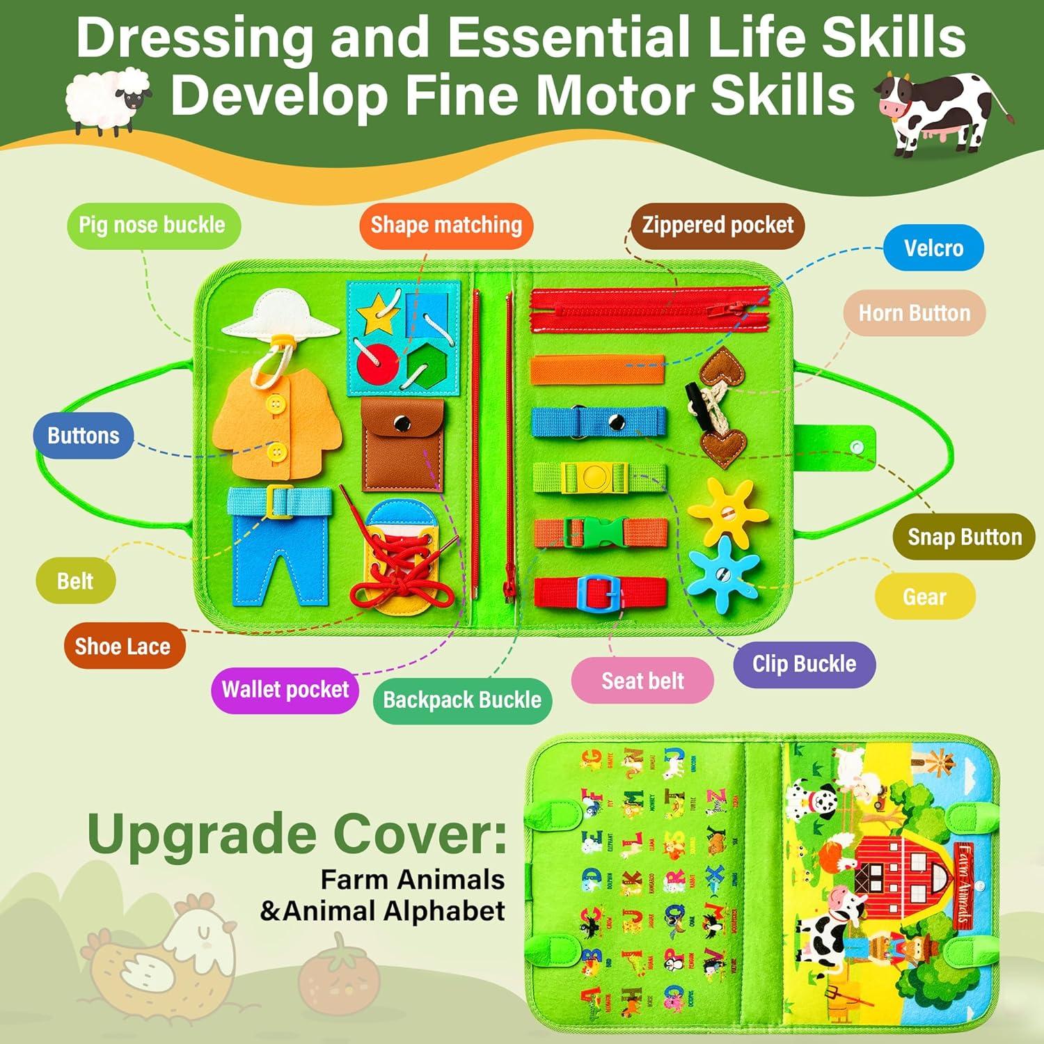 Tablero Ocupado Montessori FWXZBKK 8 Páginas Actividades 0.76 kg