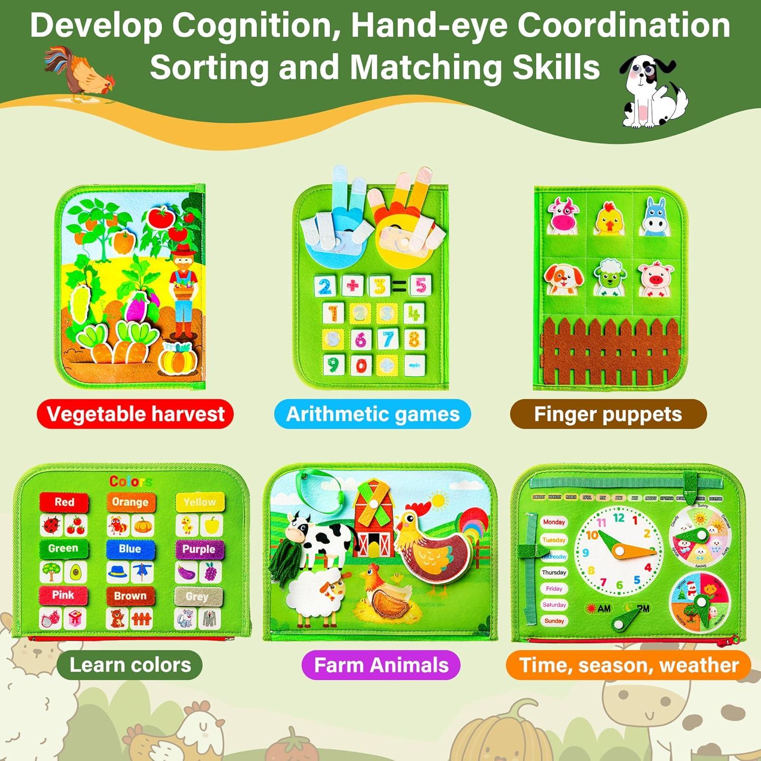 Tablero Ocupado Montessori FWXZBKK 8 Páginas Actividades 0.76 kg