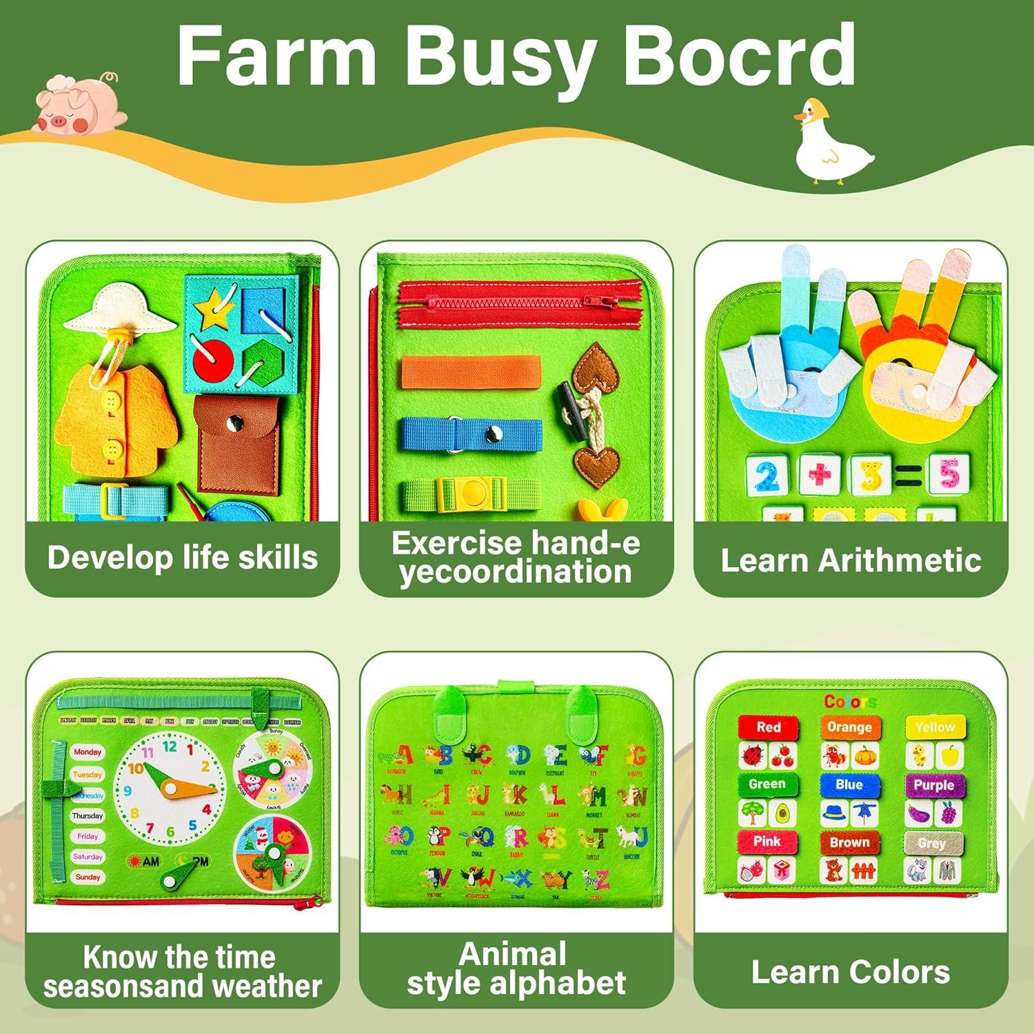 Tablero Ocupado Montessori FWXZBKK 8 Páginas Actividades 0.76 kg