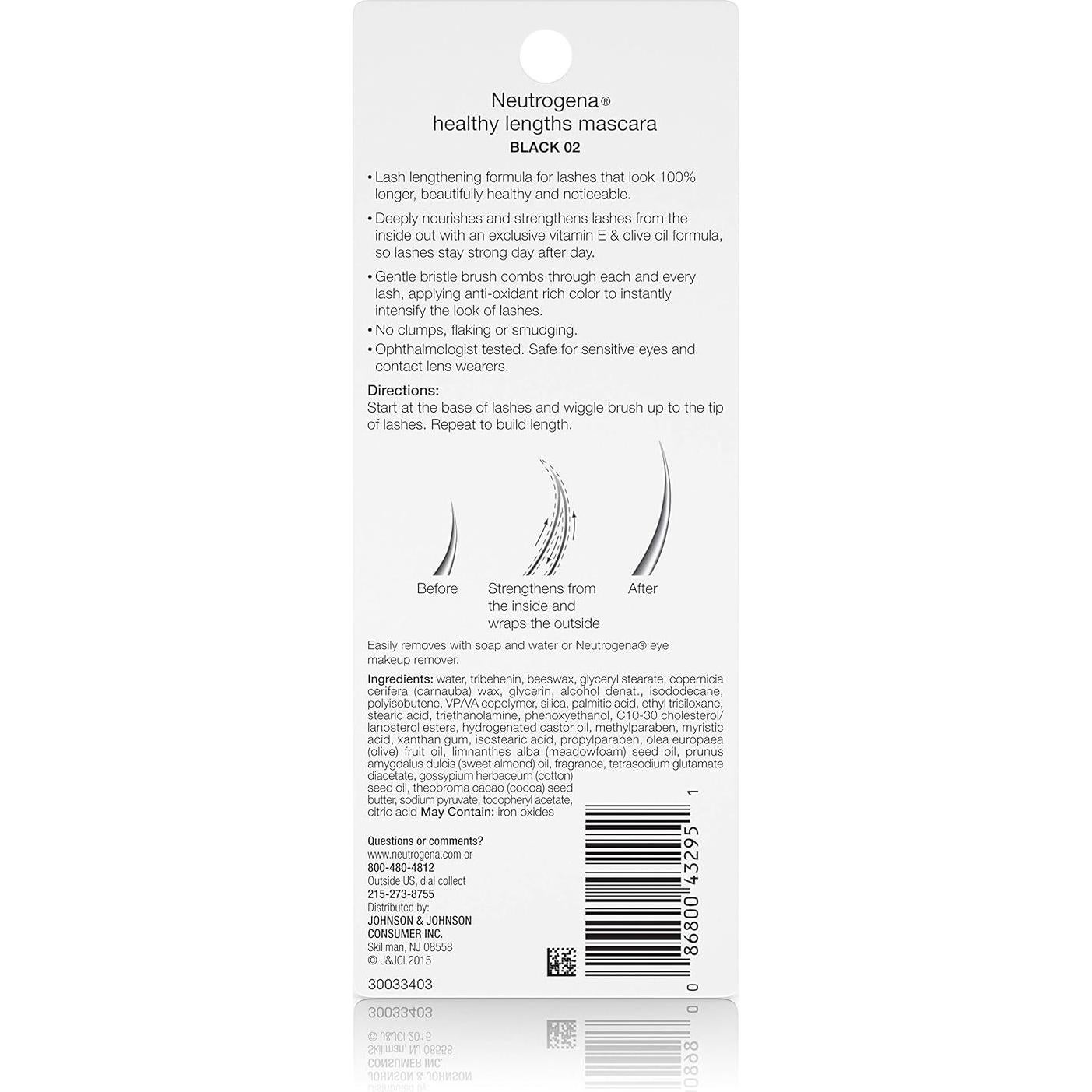 Máscara Neutrogena Healthy Lengths 02 Negro 5,97 g Alarga Pestañas