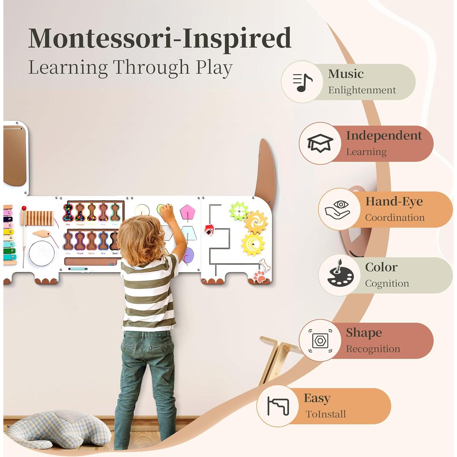 Tablero Ocupado Montessori para Niños Pequeños - Yunhe 43.94x33.78cm