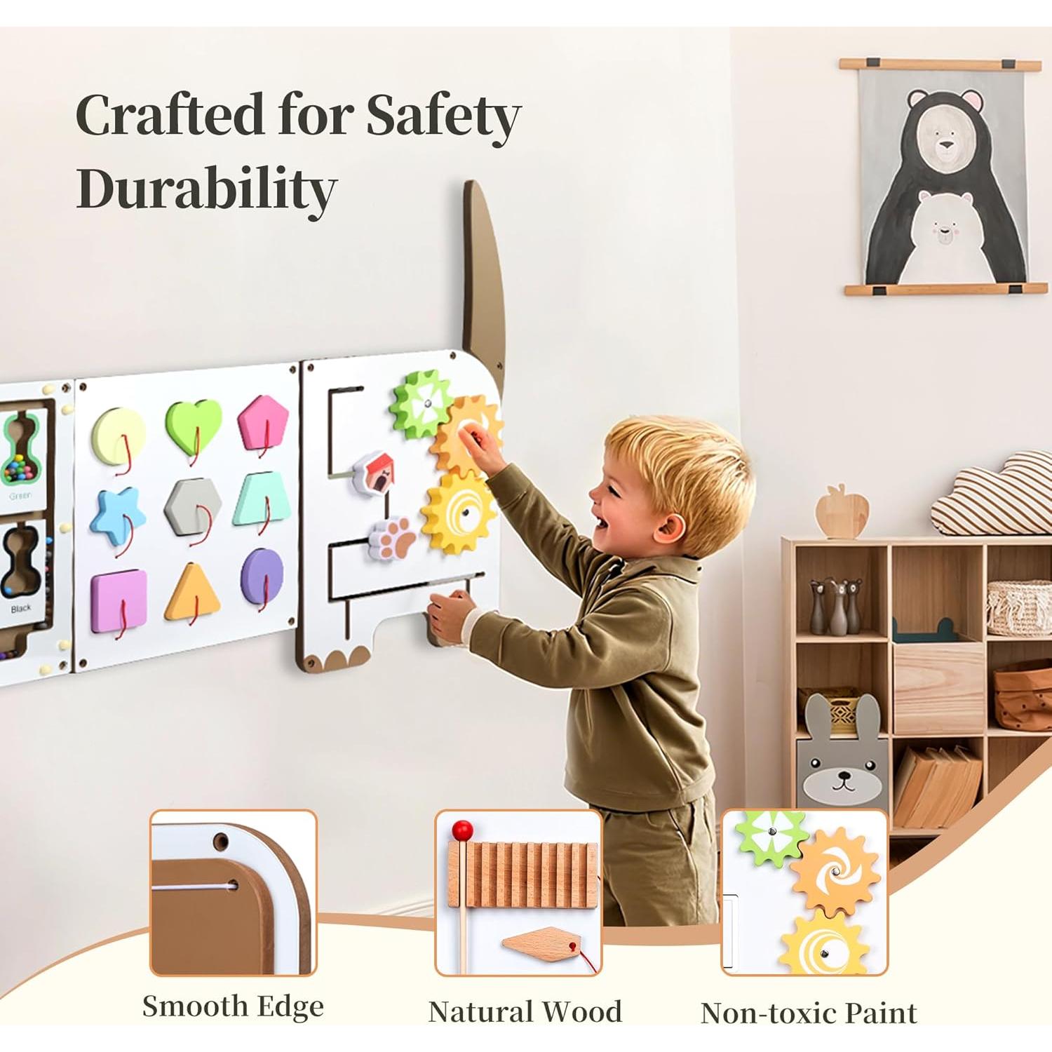 Tablero Ocupado Montessori para Niños Pequeños - Yunhe 43.94x33.78cm