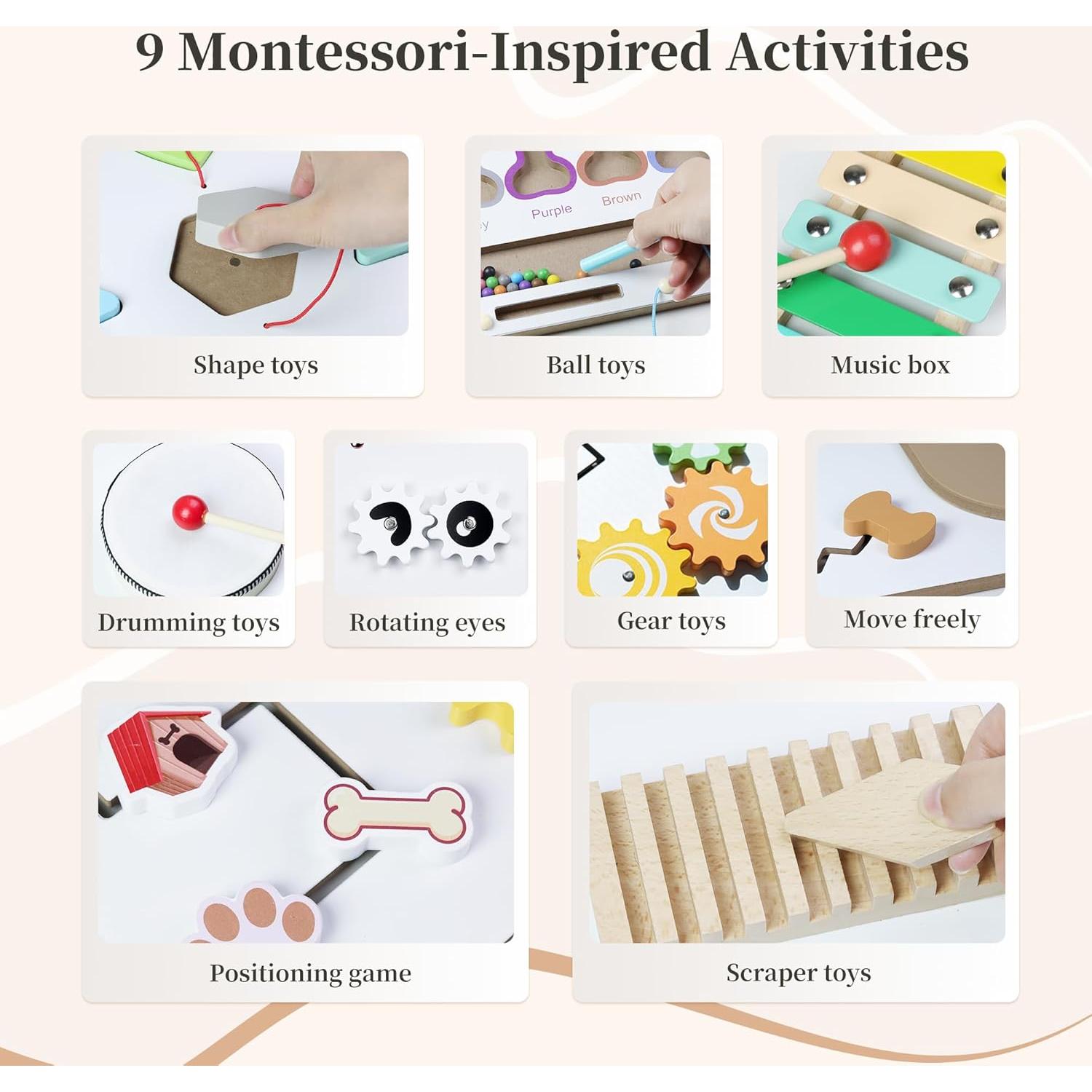 Tablero Ocupado Montessori para Niños Pequeños - Yunhe 43.94x33.78cm