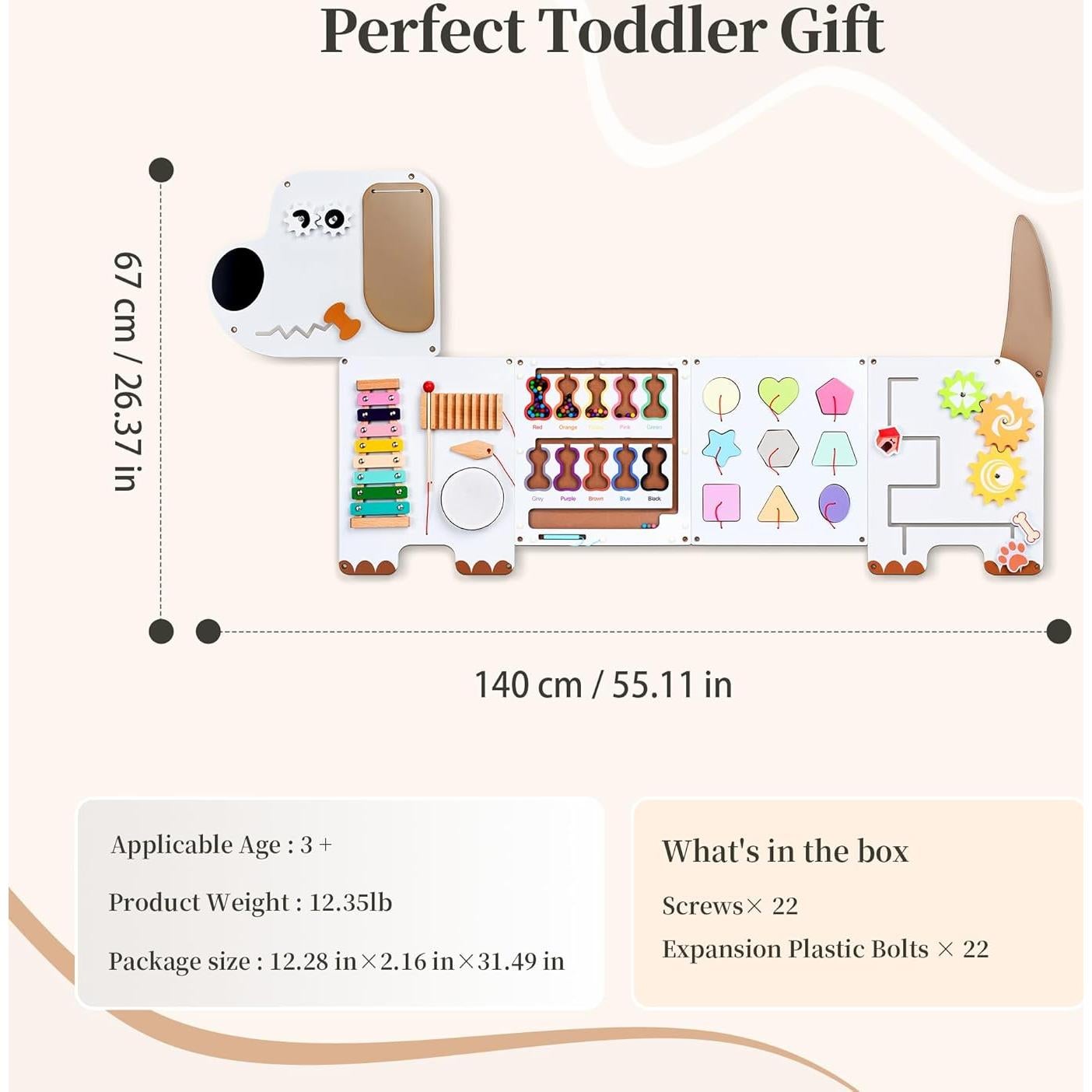 Tablero Ocupado Montessori para Niños Pequeños - Yunhe 43.94x33.78cm