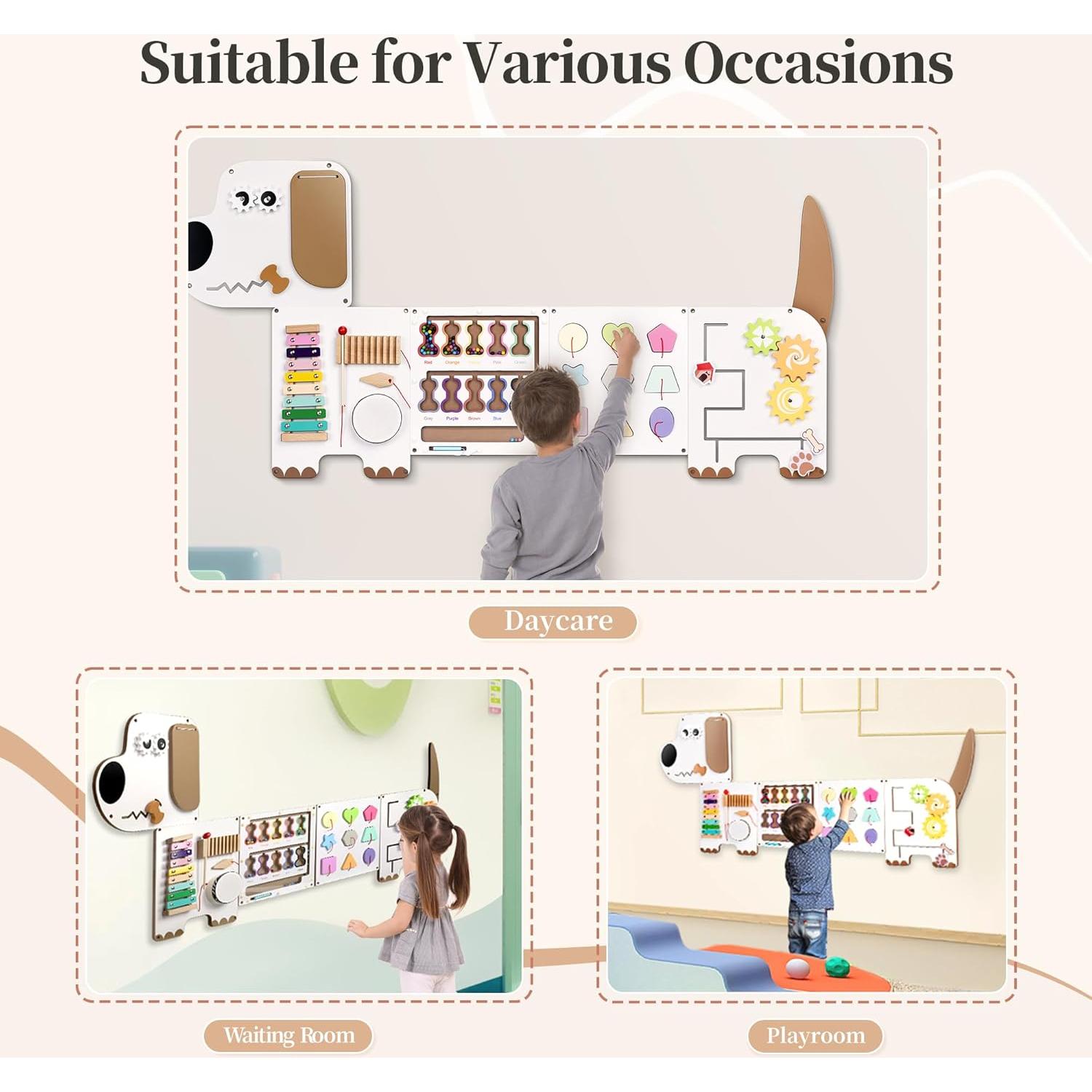 Tablero Ocupado Montessori para Niños Pequeños - Yunhe 43.94x33.78cm