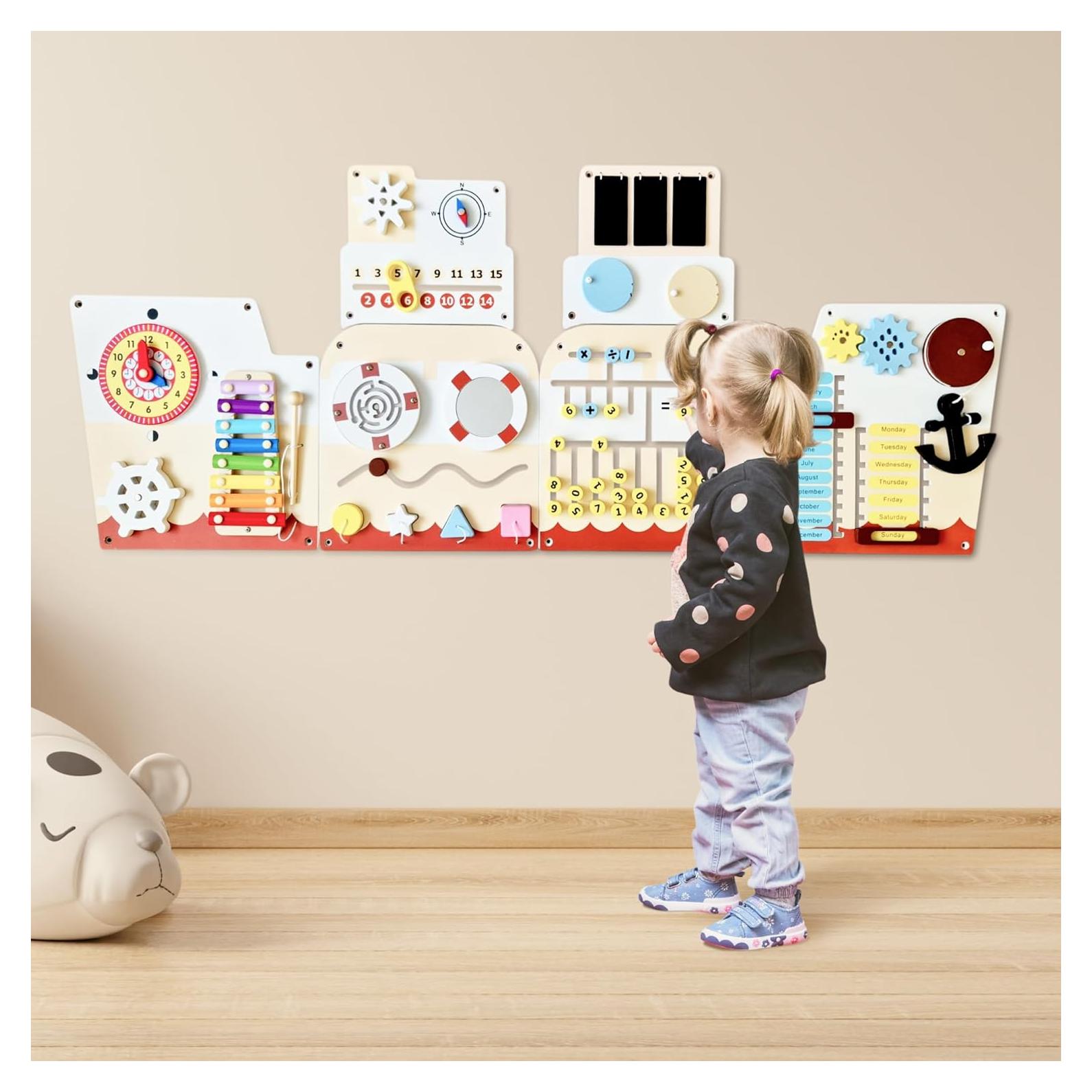 Panel Sensorial de Pared Cateam 16en1 para Niños 3-12 Años