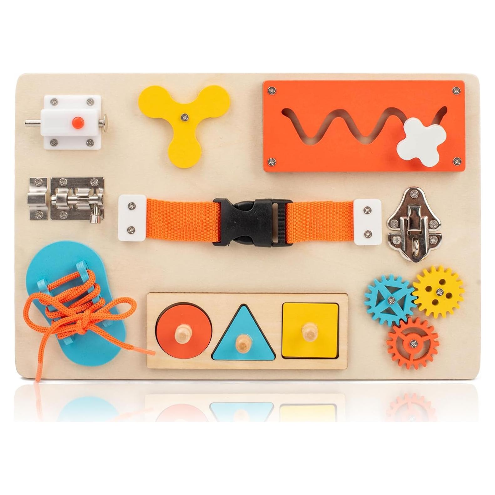 Tablero Ocupado Montessori de Madera para Niños 3-8 Años