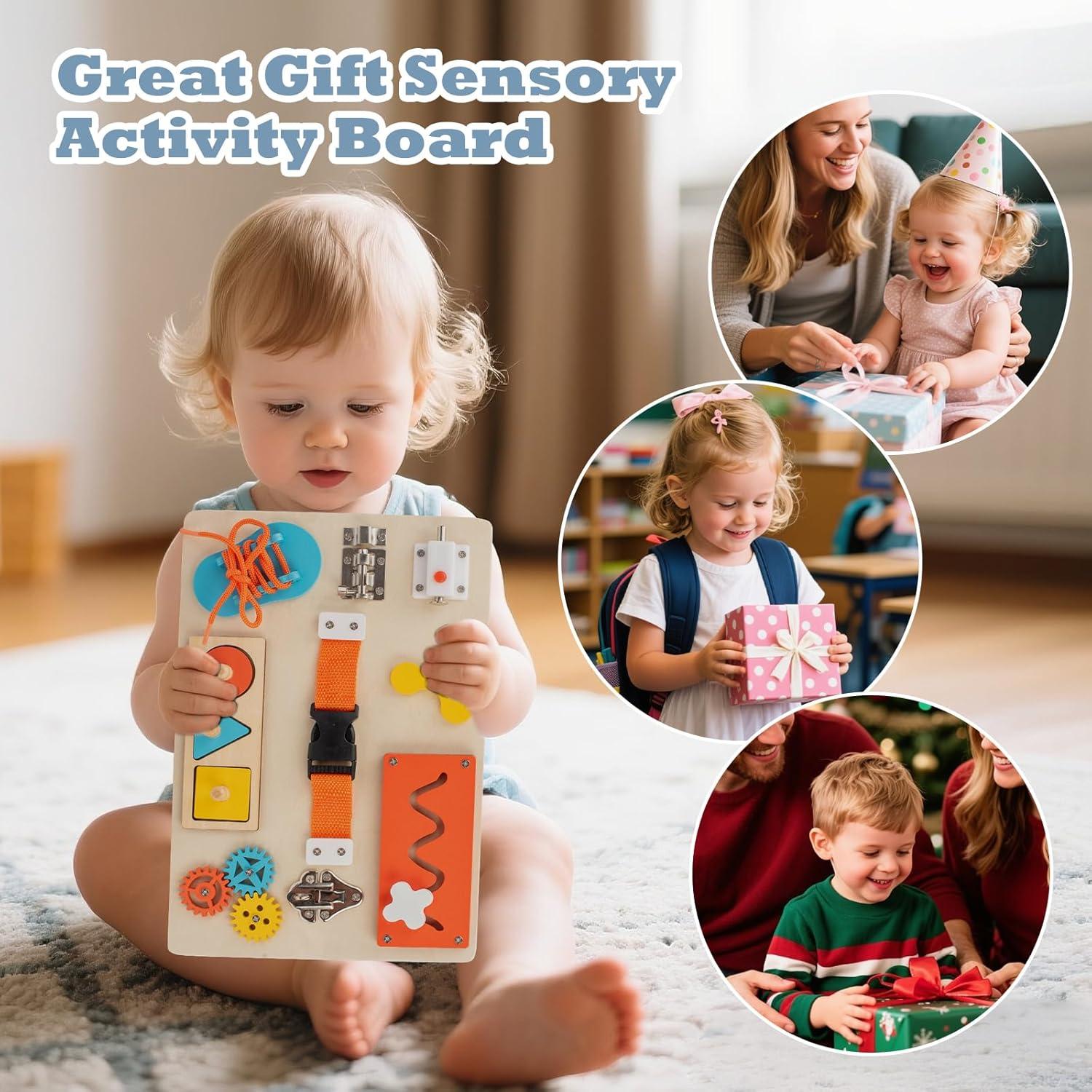 Tablero Ocupado Montessori de Madera para Niños 3-8 Años