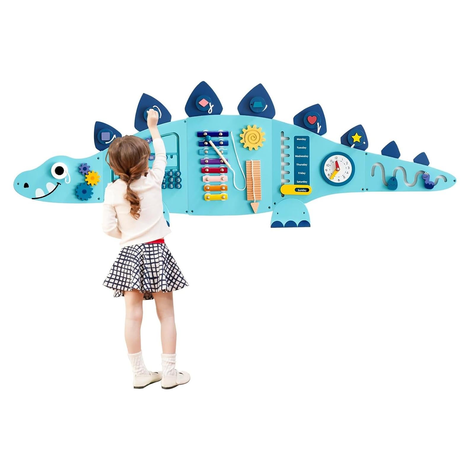 Panel de Pared Sensorial Montessori Beright 135x46cm Azul