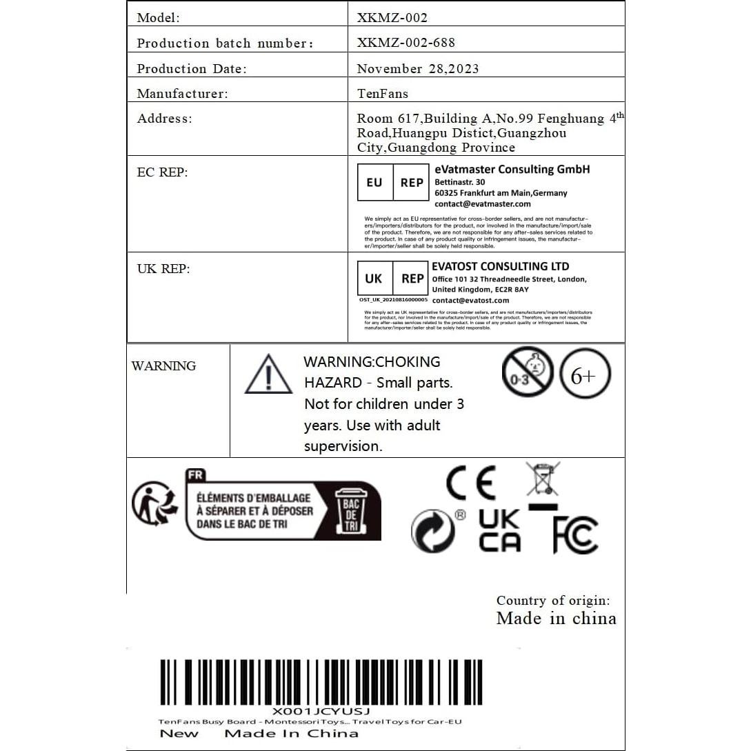 Tablero Ocupado Montessori TenFans 4 Páginas Verde 269g