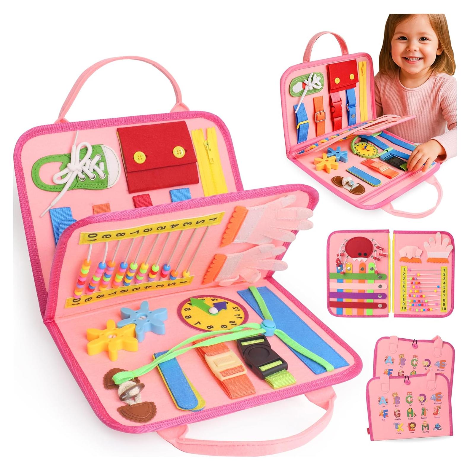 Libro de Actividades Montessori JagsyJoy Rosa 27.94x21.59cm