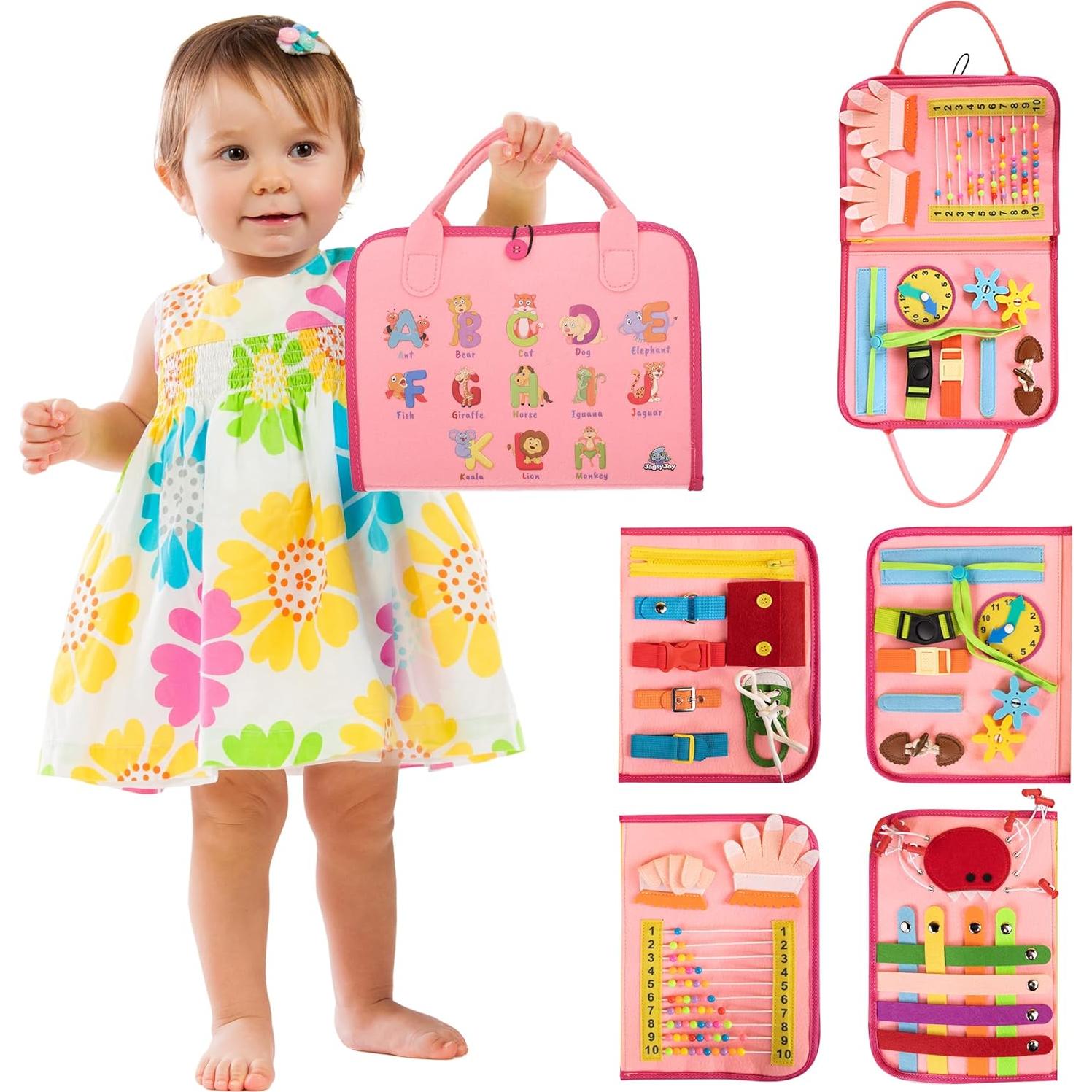 Libro de Actividades Montessori JagsyJoy Rosa 27.94x21.59cm