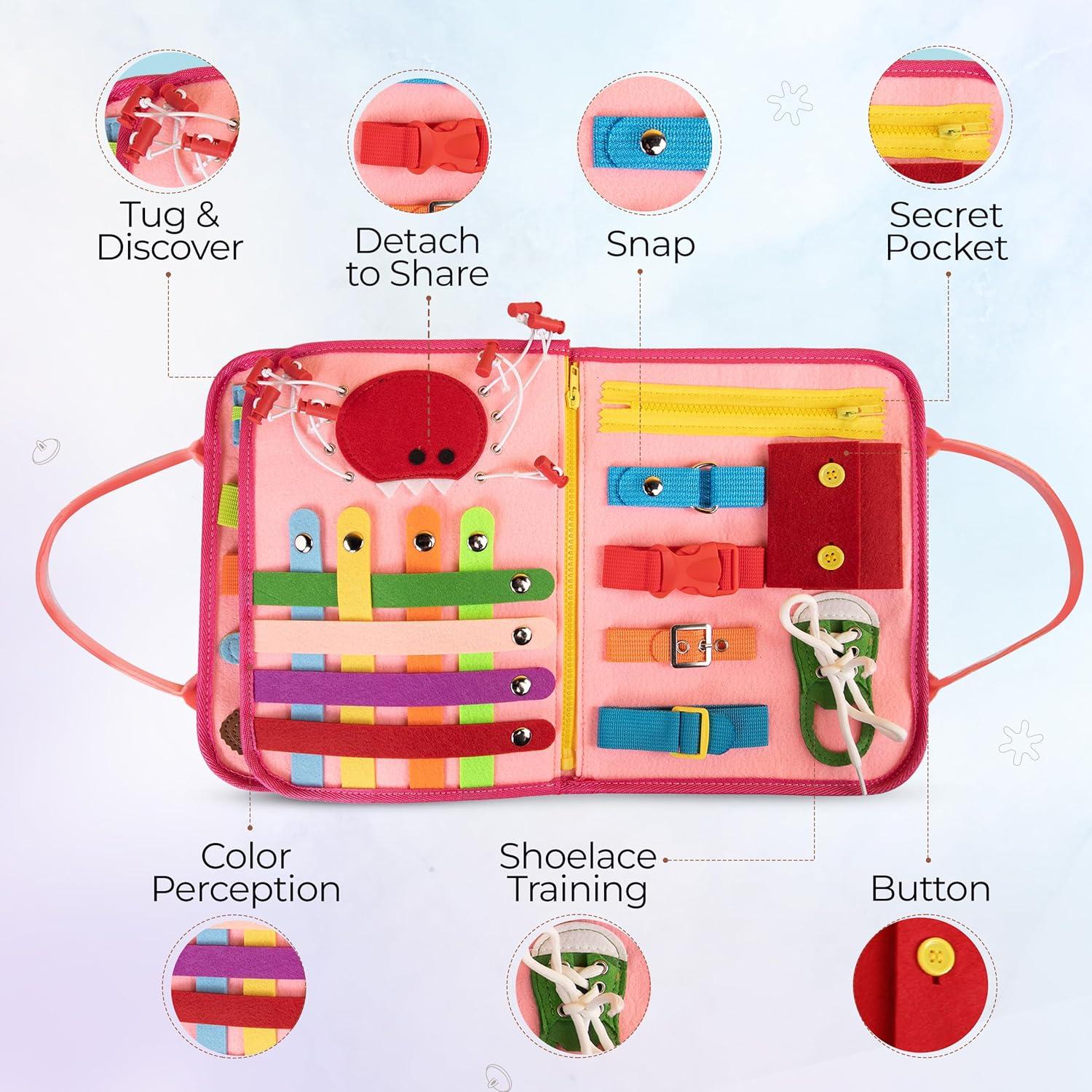 Libro de Actividades Montessori JagsyJoy Rosa 27.94x21.59cm