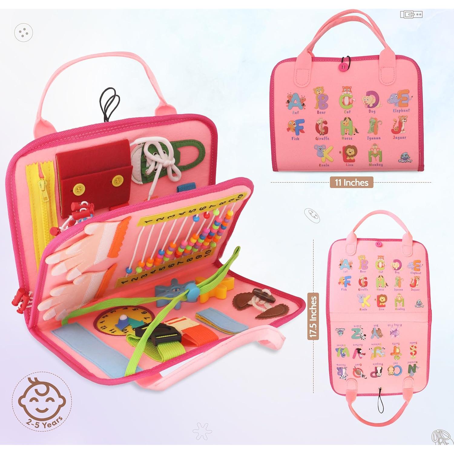 Libro de Actividades Montessori JagsyJoy Rosa 27.94x21.59cm