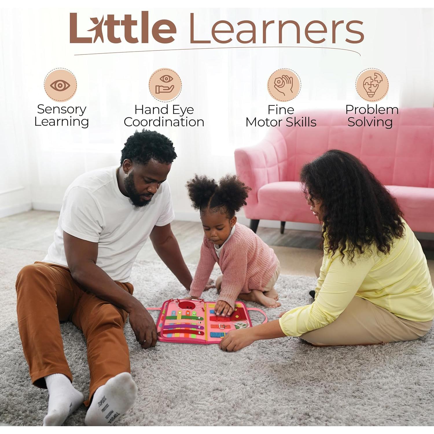 Libro de Actividades Montessori JagsyJoy Rosa 27.94x21.59cm