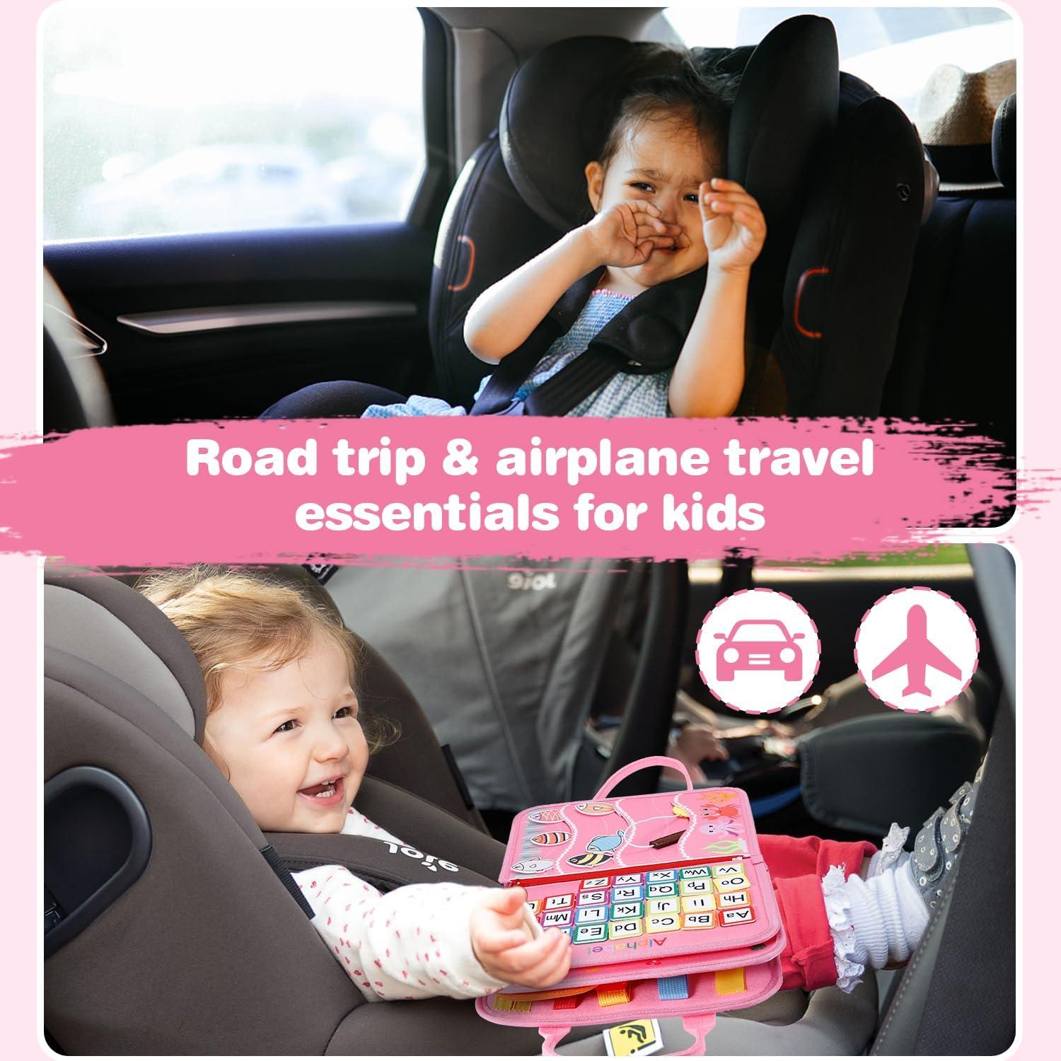 Tablero Ocupado Rosa JHkim para Niños 3+ Años - Juguete Educativo