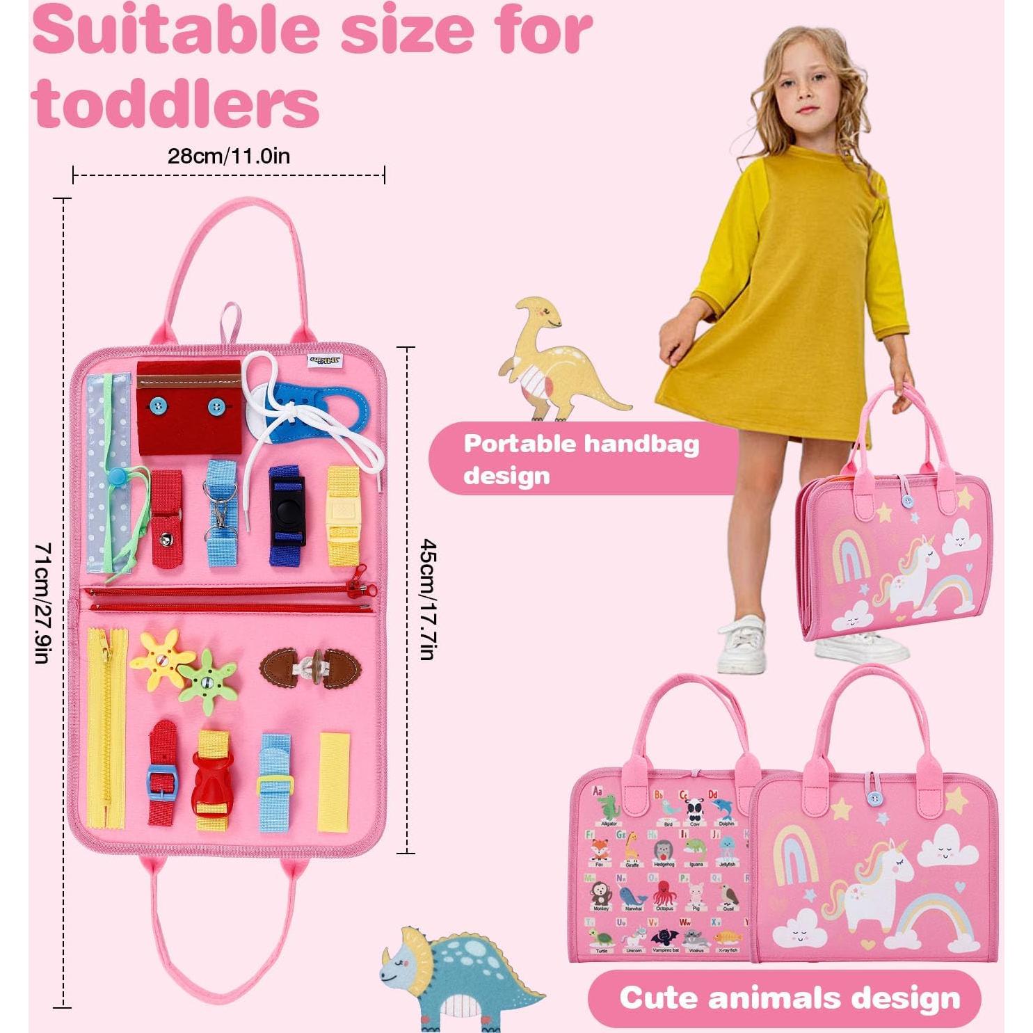 Tablero Ocupado Rosa JHkim para Niños 3+ Años - Juguete Educativo