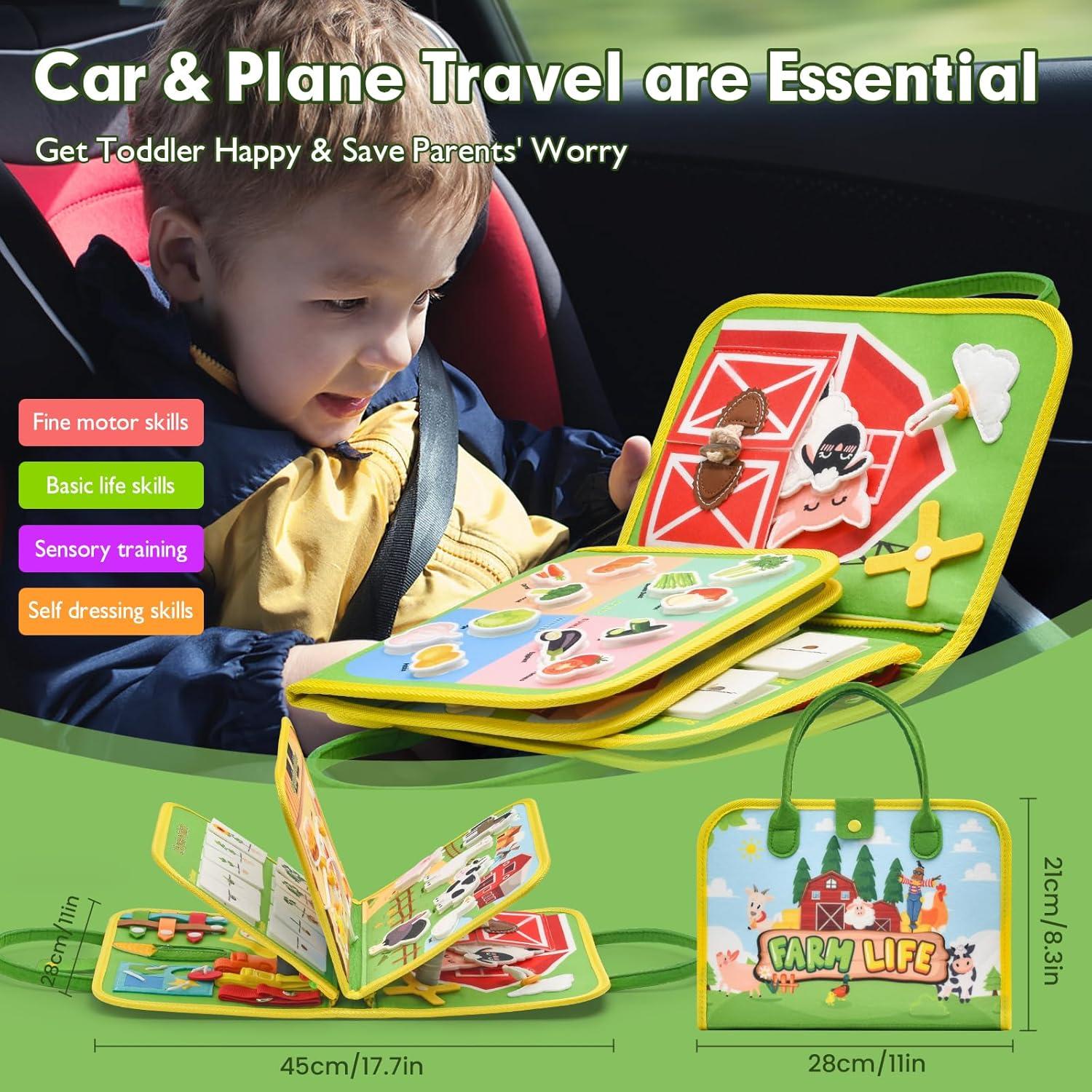 Tablero Ocupado Montessori Silouka 8 Páginas Granja Verde