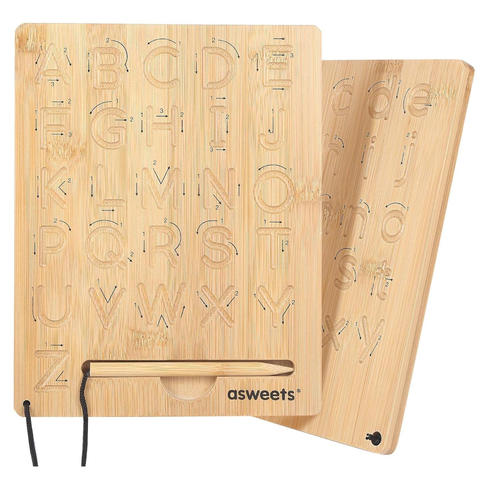 Tablero de Trazado de Letras de Madera Asweets 22.1x17.5cm