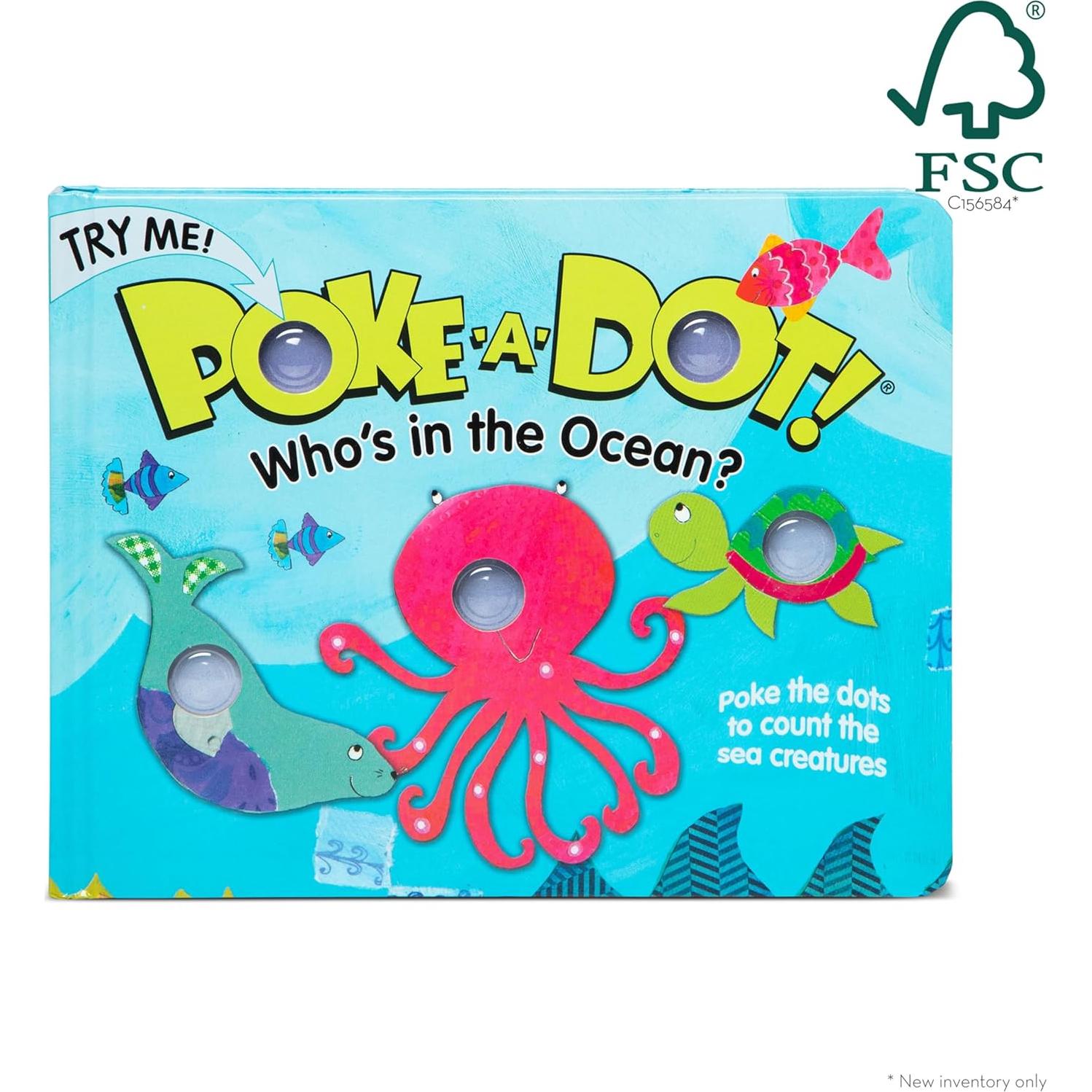 Libro Interactivo Melissa & Doug Poke-a-Dot Océano 20 Páginas