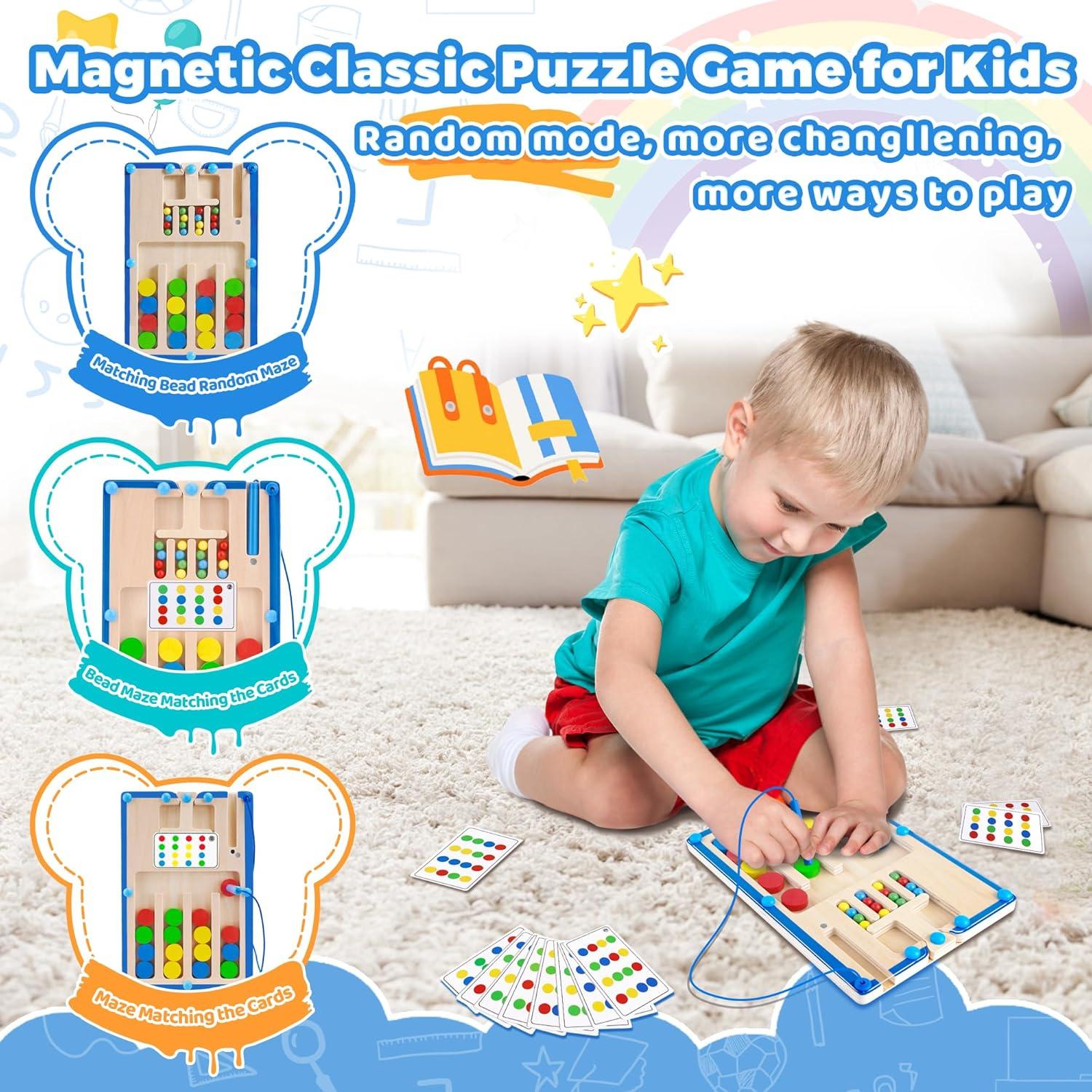 Juguete de Rompecabezas Magnético FCSONU para Niños 3-6 Años