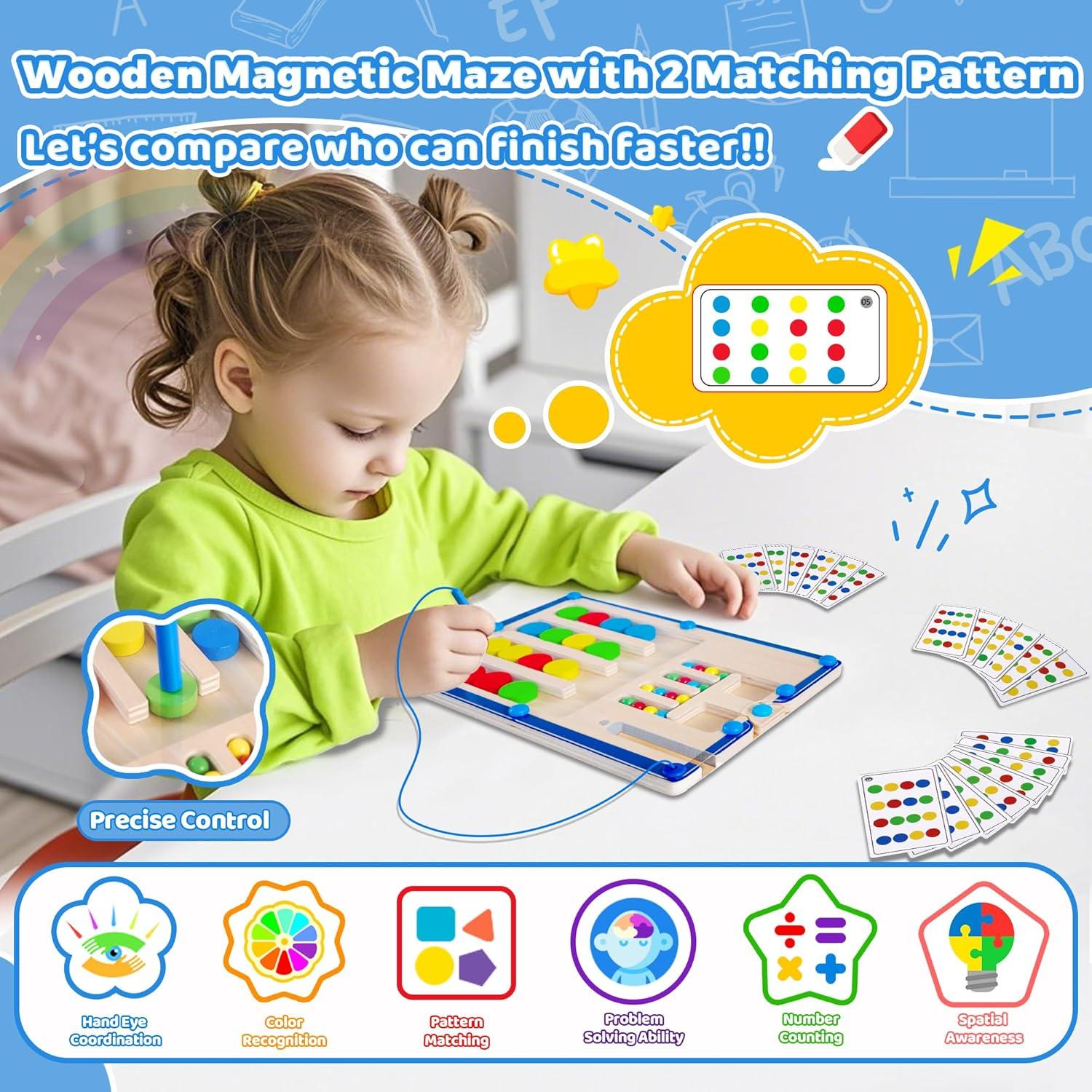 Juguete de Rompecabezas Magnético FCSONU para Niños 3-6 Años