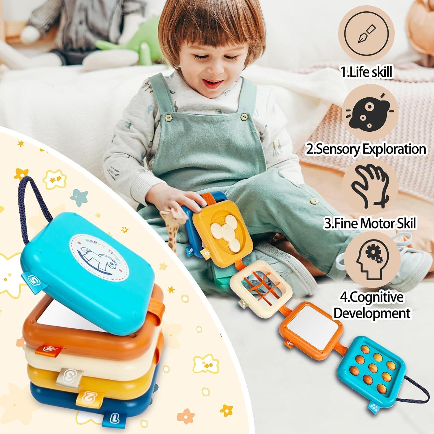 Tablero Ocupado Montessori Weirtoya para Bebés 1-3 Años