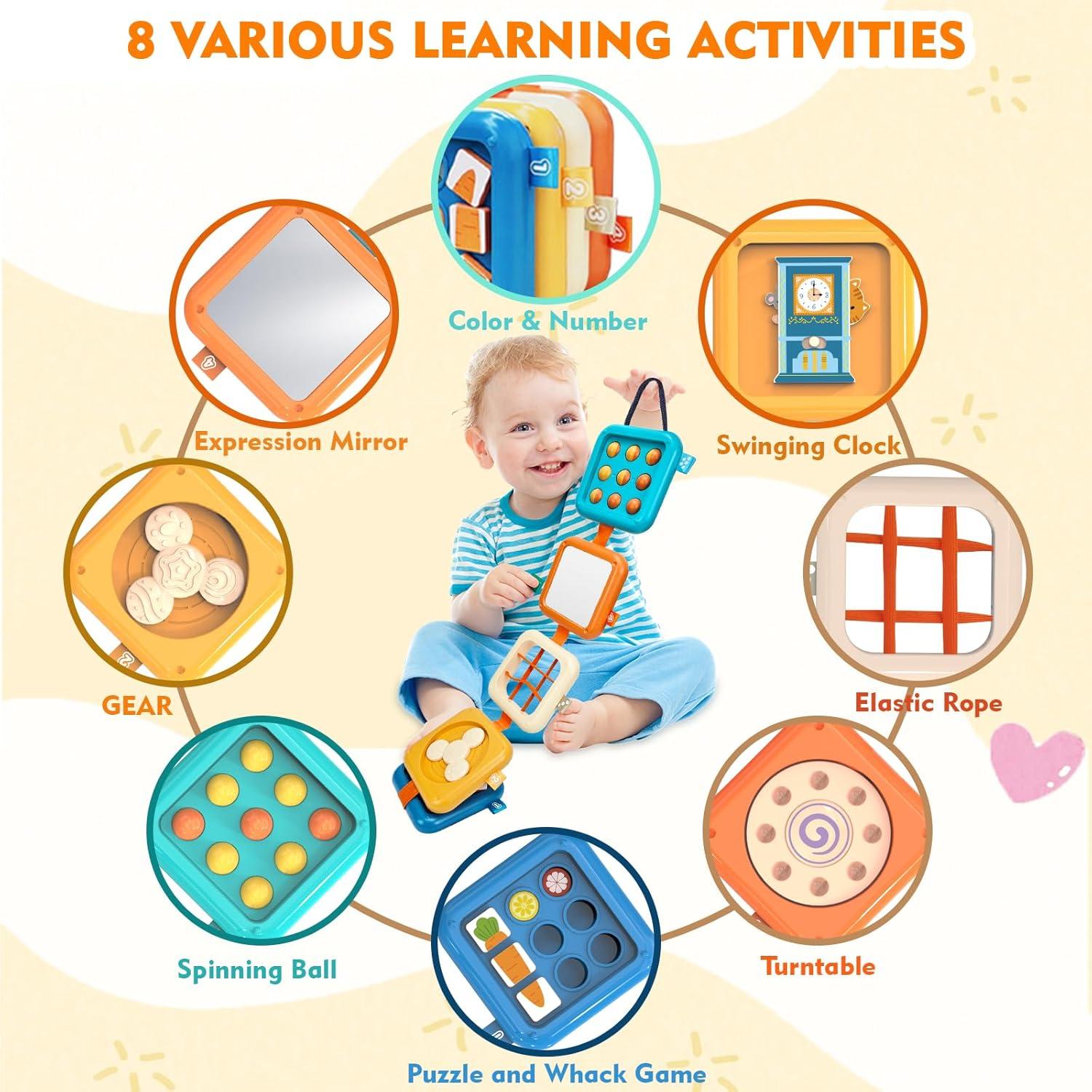 Tablero Ocupado Montessori Weirtoya para Bebés 1-3 Años