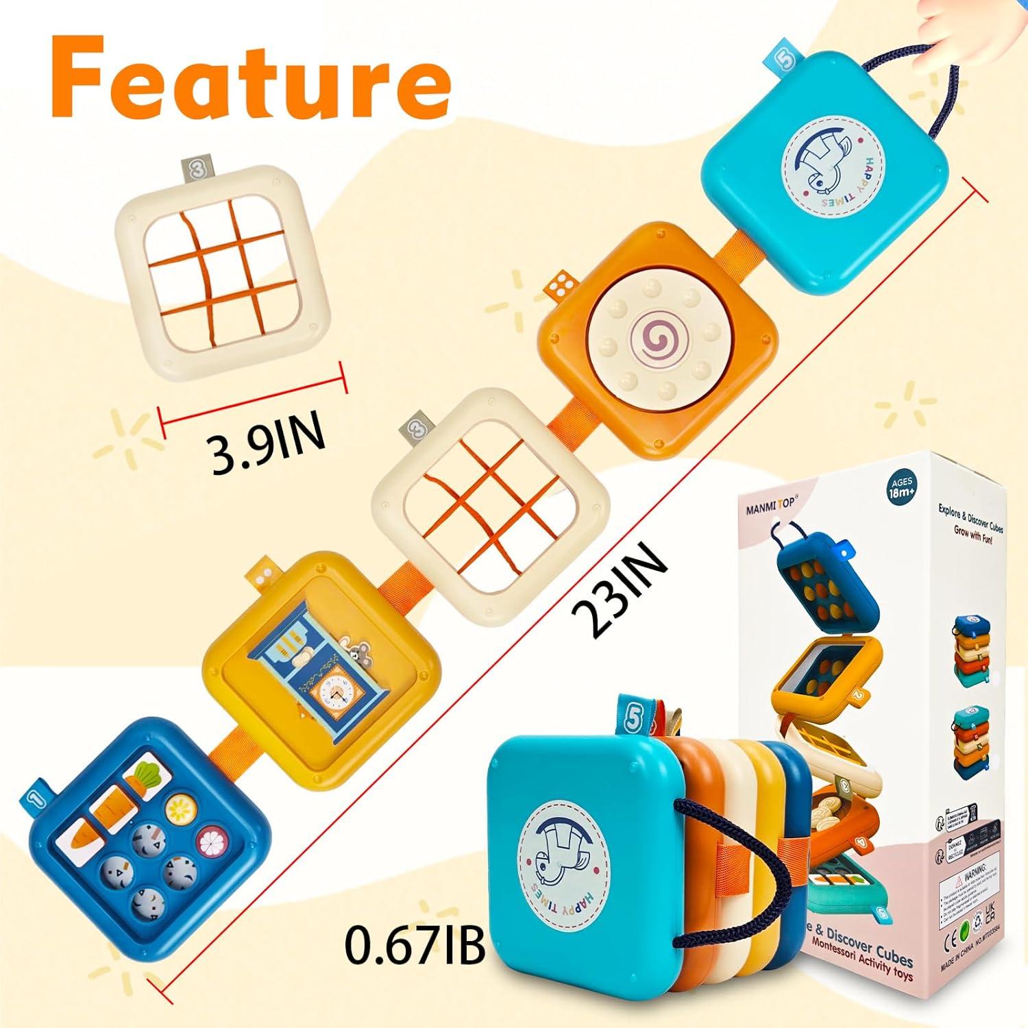 Tablero Ocupado Montessori Weirtoya para Bebés 1-3 Años