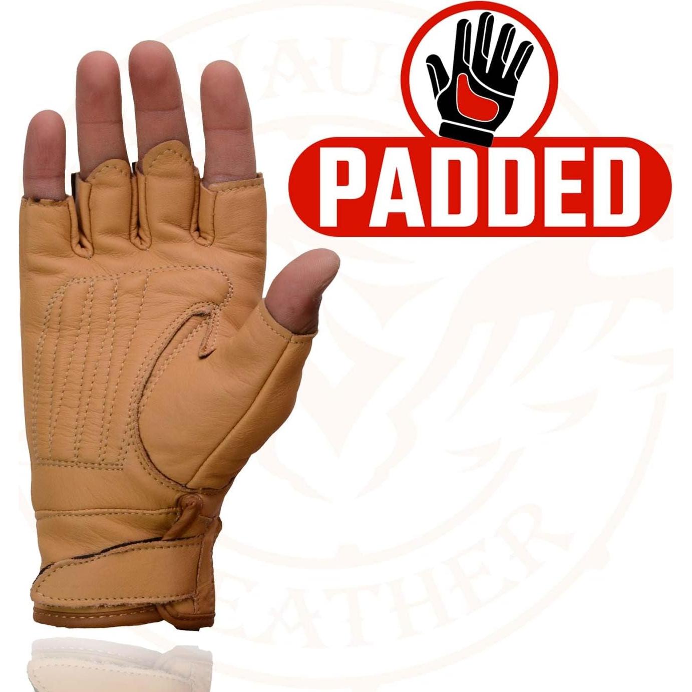 Guantes de moto Milwaukee Leather MG7761 sin dedos - Mediano
