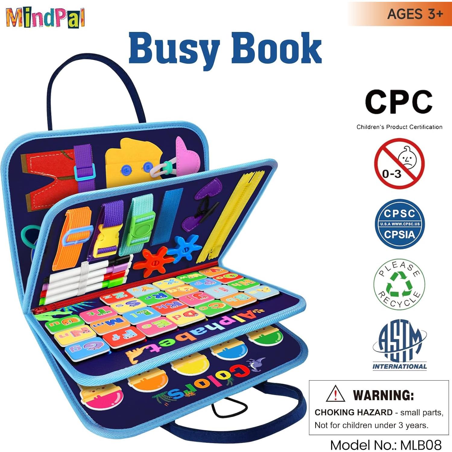 Tablero Ocupado Montessori MindPal 27.8x22.3 cm para Niños 3+