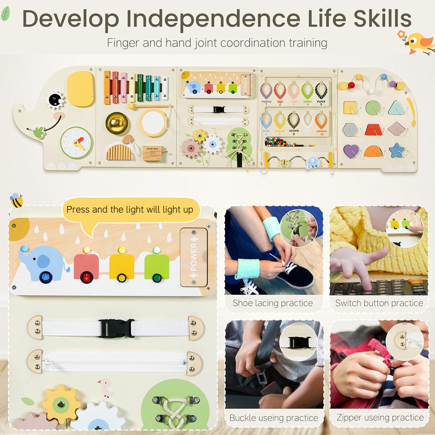 Paneles de Pared Montessori JOLIE VALLÉE 5 Actividades 6.94 kg